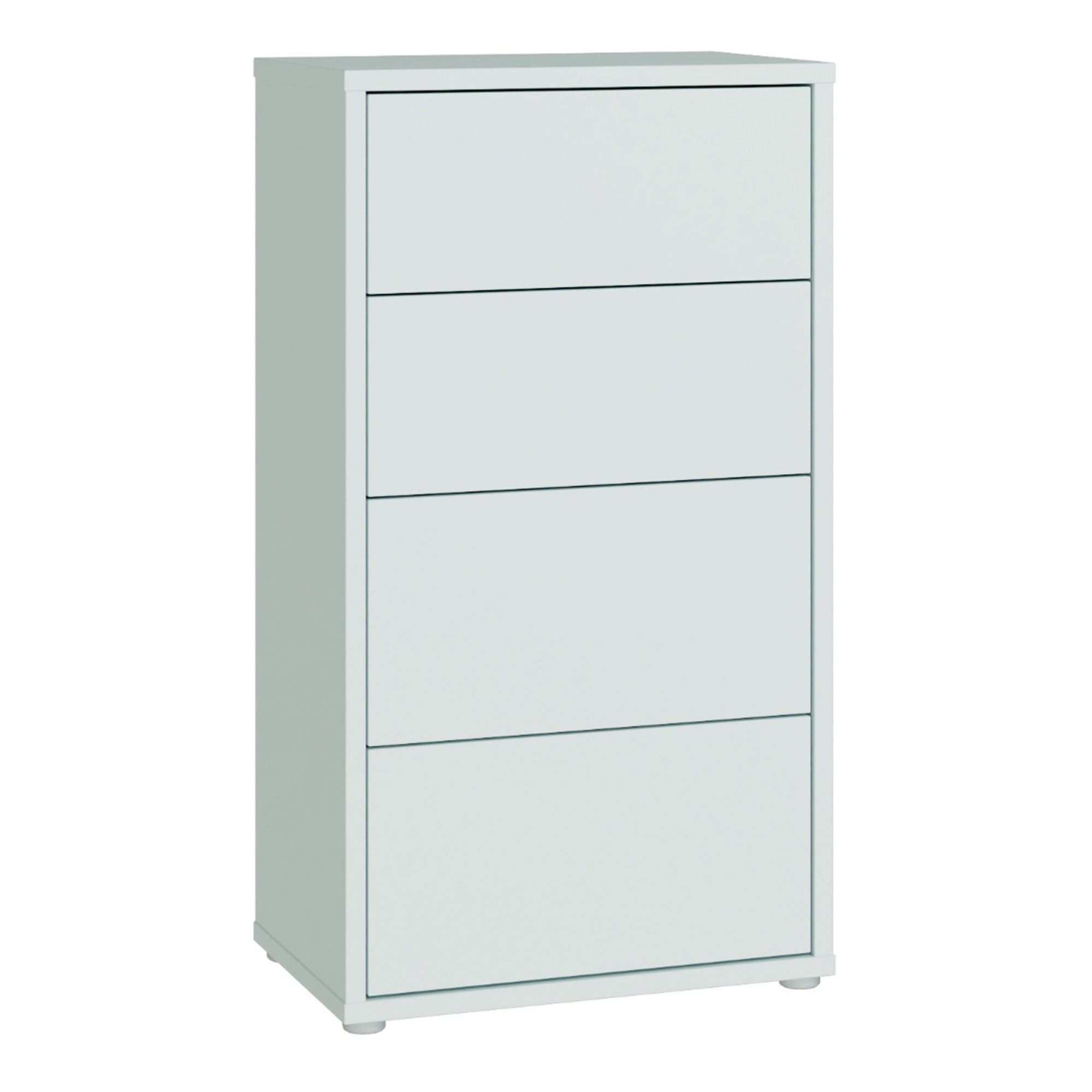 AVELINE Grey Chest of Drawers - Tallboy, Medium-sized, 4 Drawers