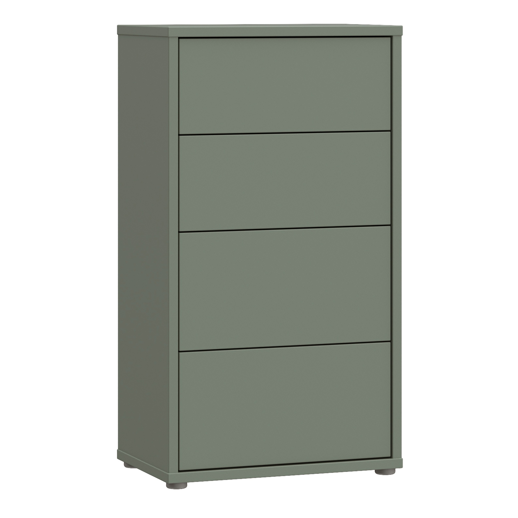 AVELINE Green Chest of Drawers - Tallboy, Medium-sized, 4 Drawers