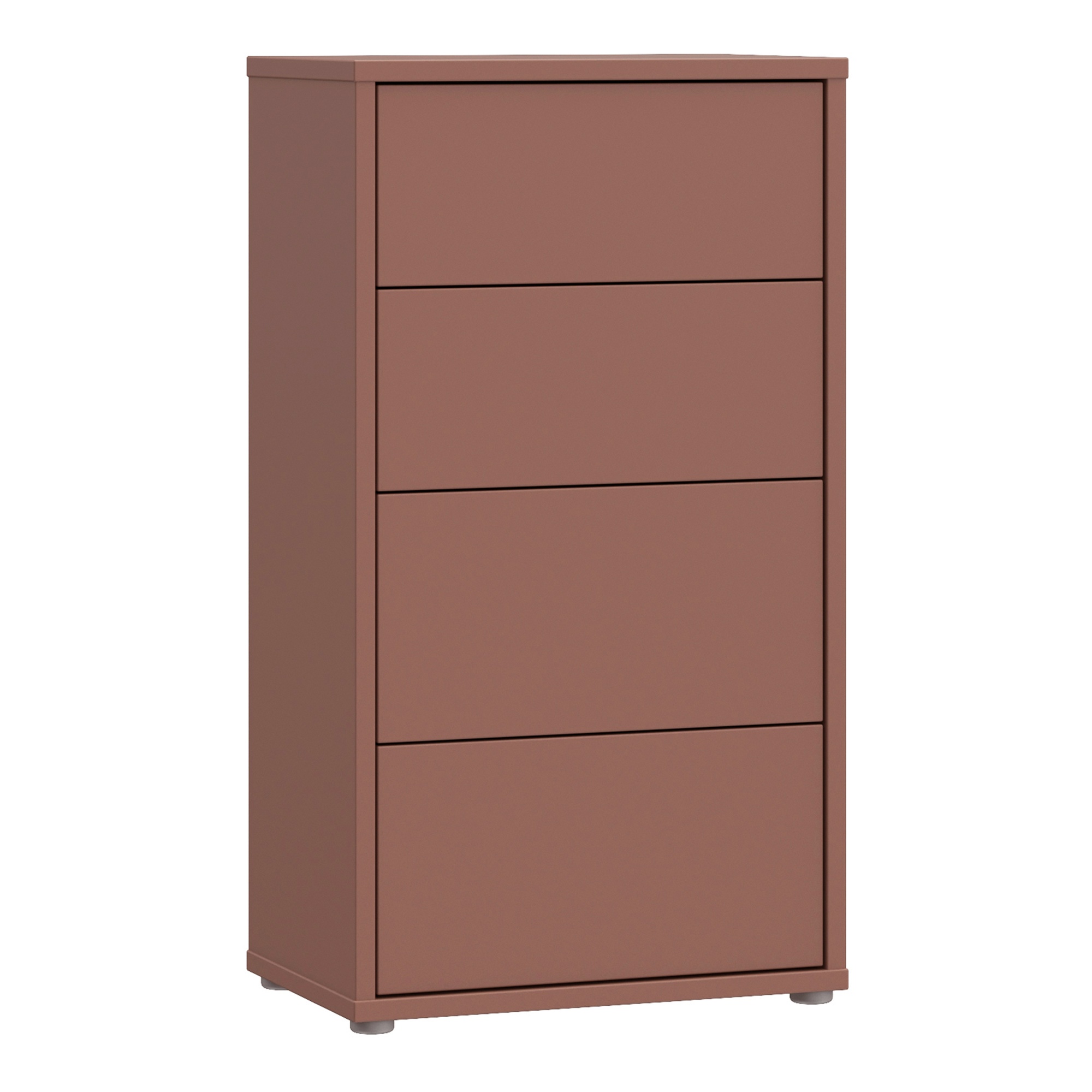 AVELINE Brown Chest of Drawers - Tallboy, Medium-sized, 4 Drawers
