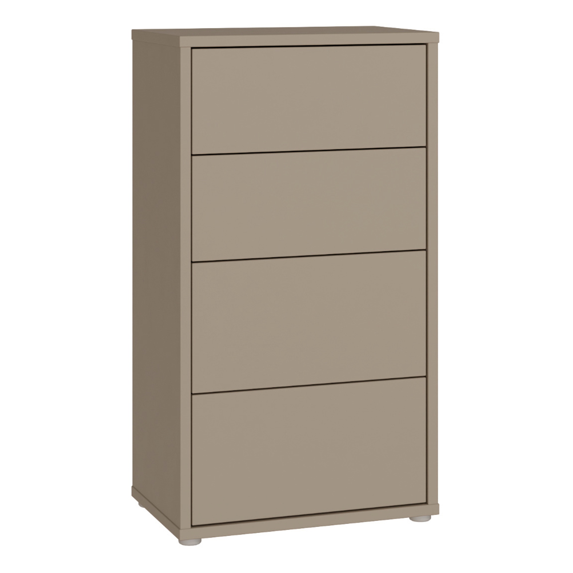 AVELINE Beige Chest of Drawers - Tallboy, Medium-sized, 4 Drawers