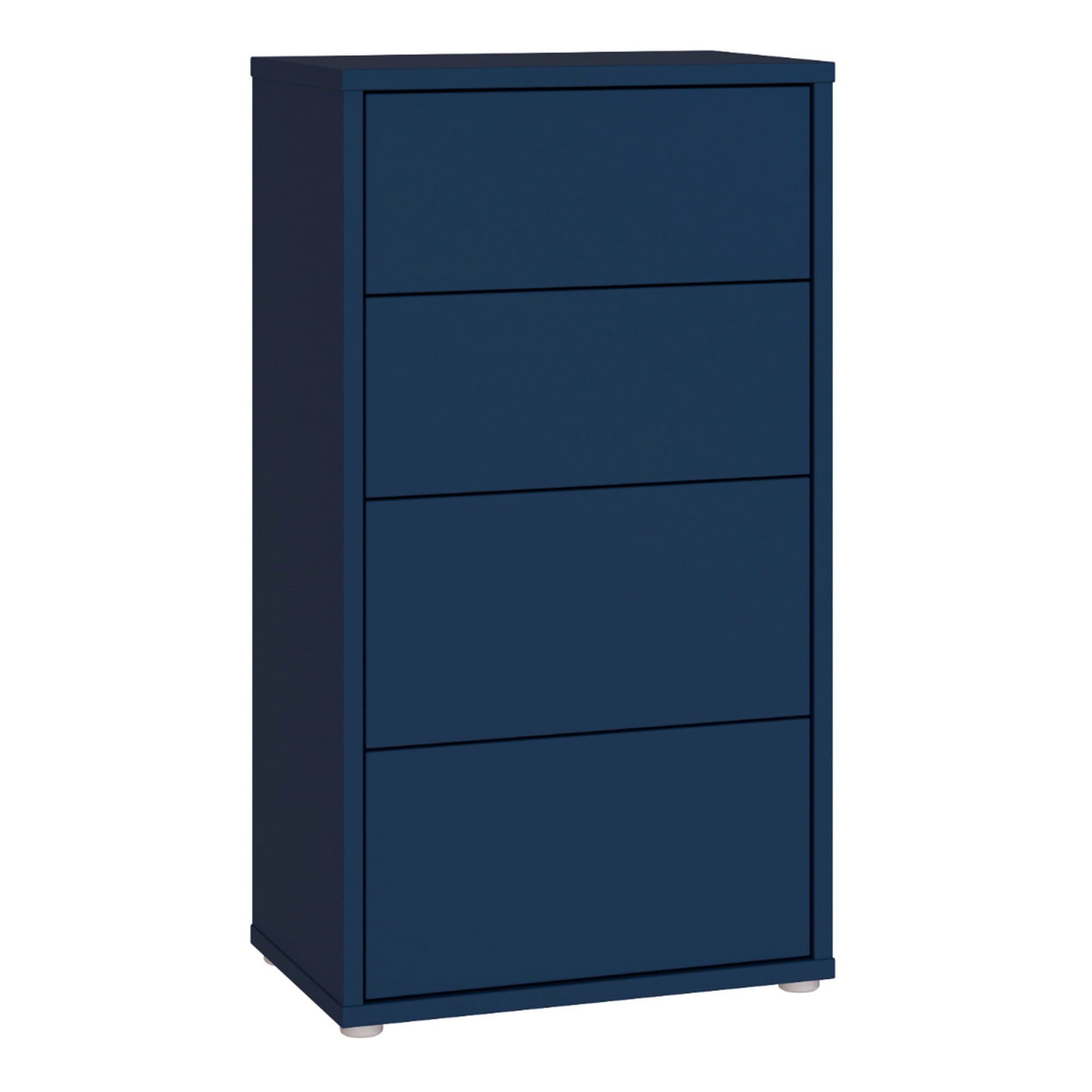 AVELINE Blue Chest of Drawers - Tallboy, Medium-sized, 4 Drawers