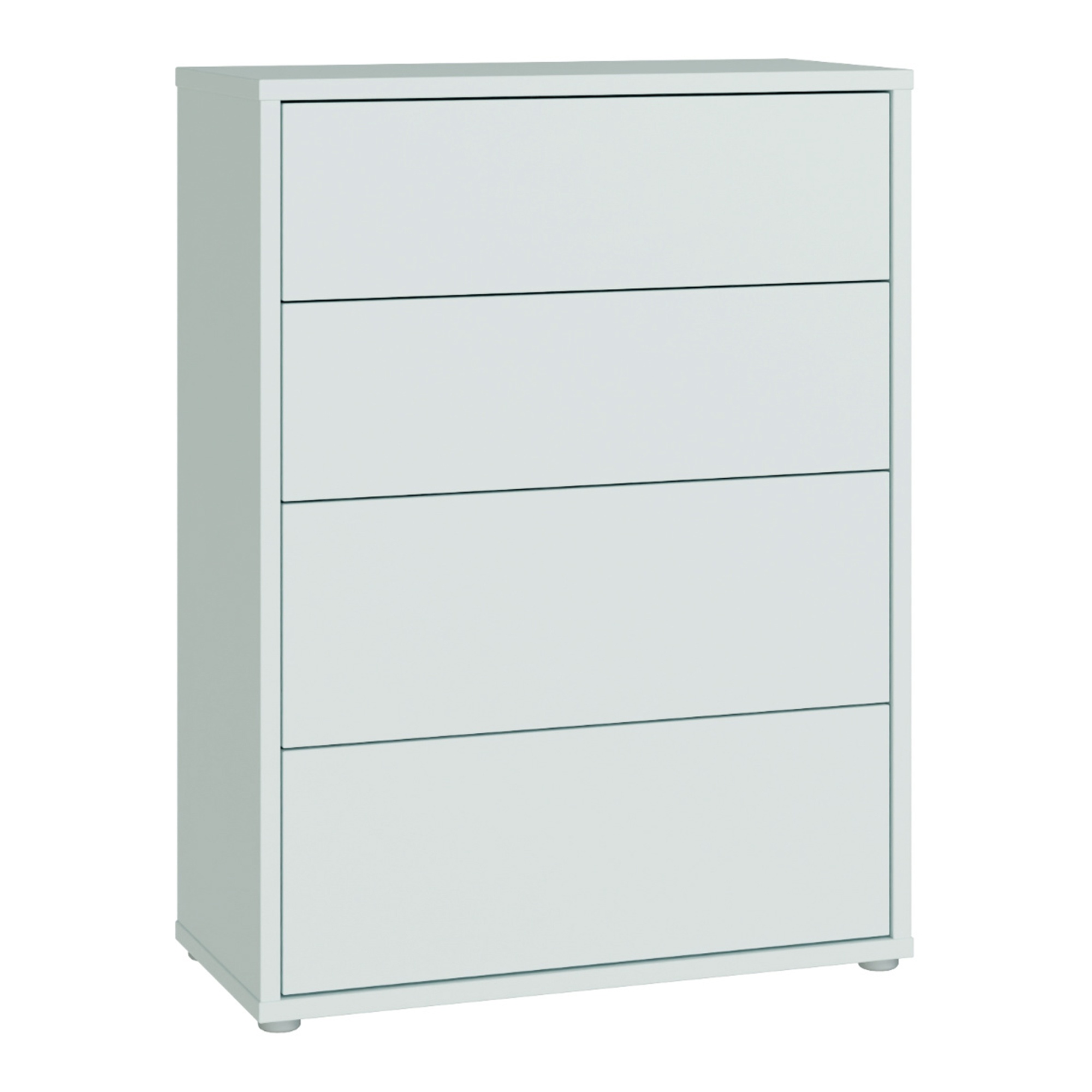 AVELINE Grey Chest of Drawers - Medium-sized, 4 Drawers