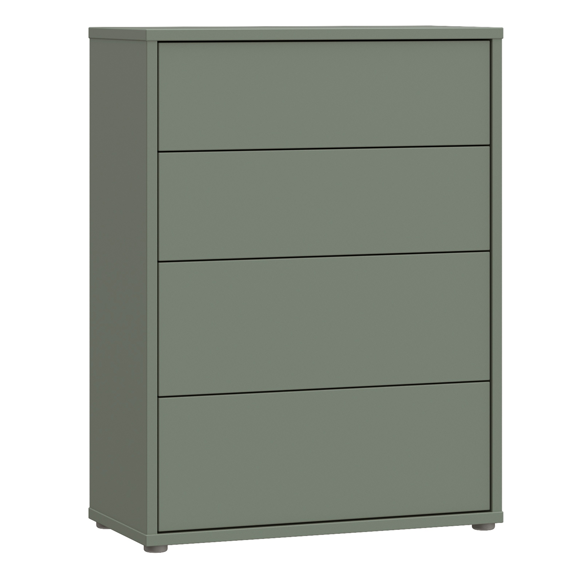 AVELINE Green Chest of Drawers - Medium-sized, 4 Drawers