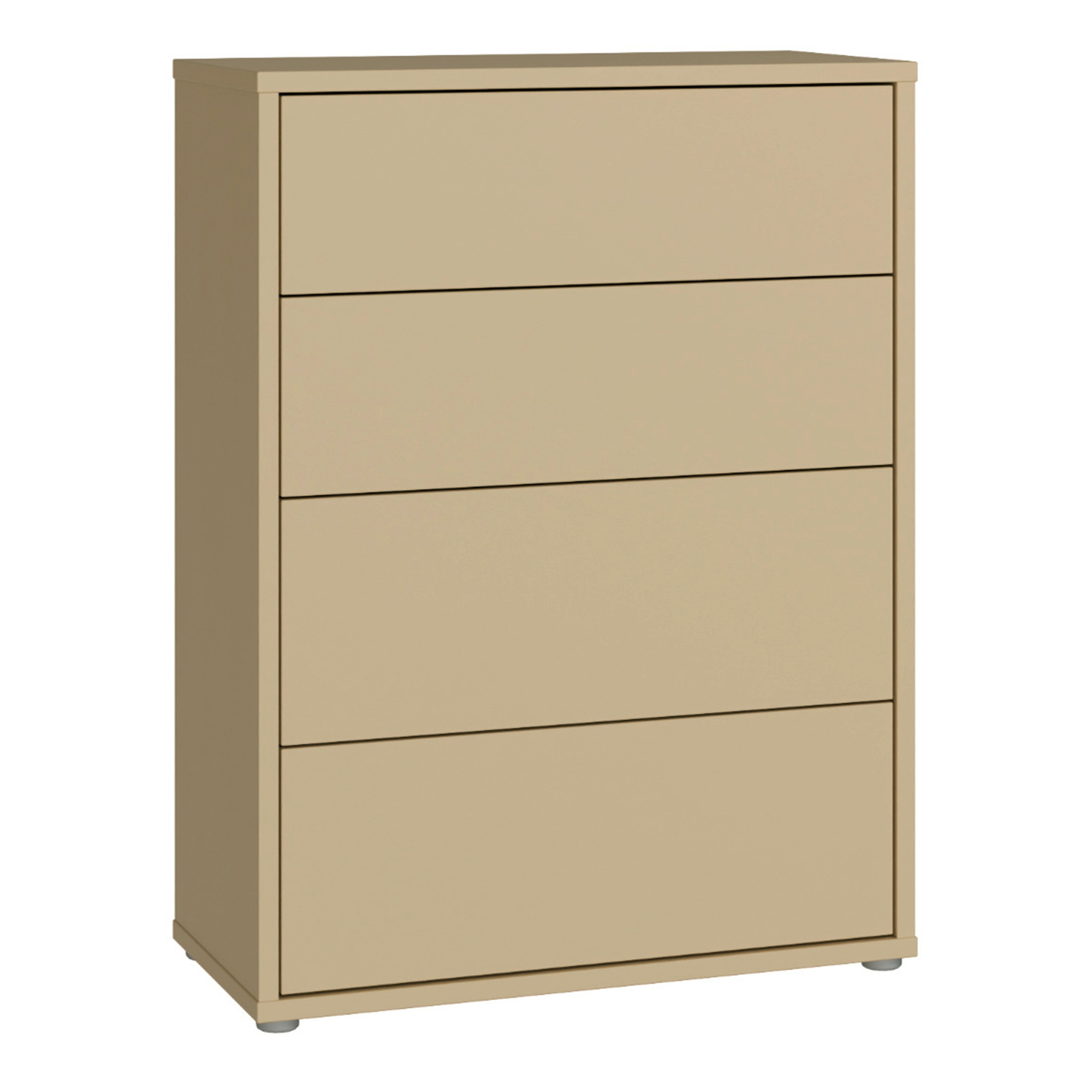 AVELINE Yellow Chest of Drawers - Medium-sized, 4 Drawers