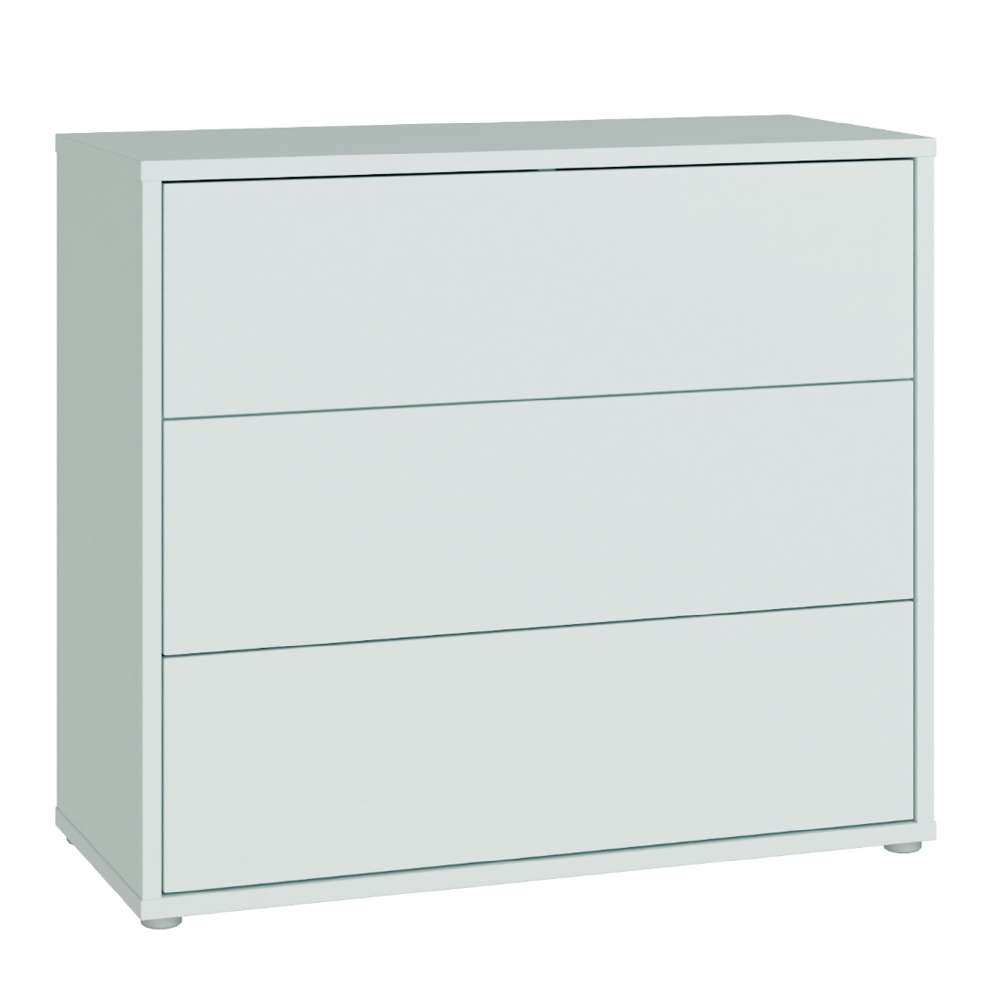 AVELINE Grey Chest of Drawers - Medium-sized, 3 Drawers