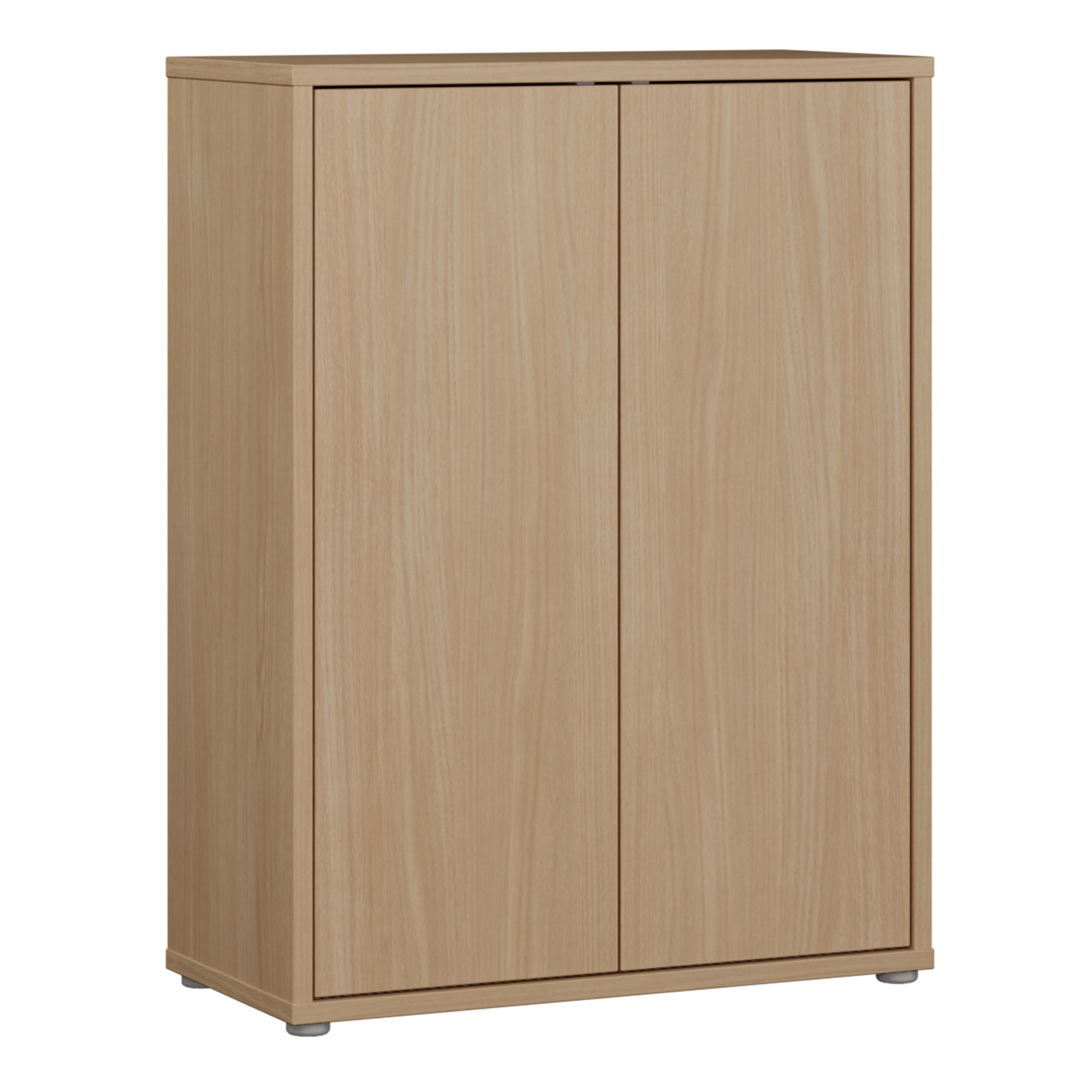 AVELINE Shoe Cabinet with 2 Push to Open Doors - Elegancia Oak