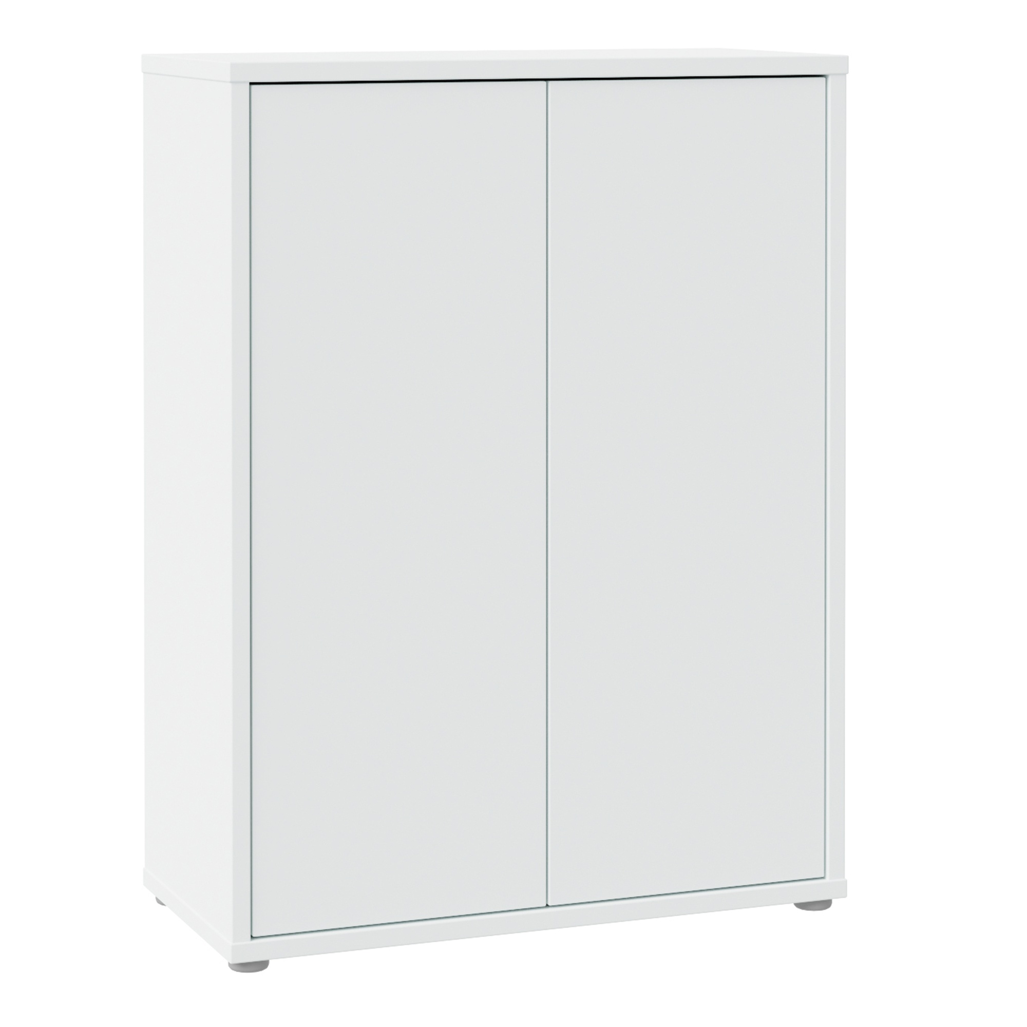 AVELINE Shoe Cabinet with 2 Push to Open Doors - Light Grey