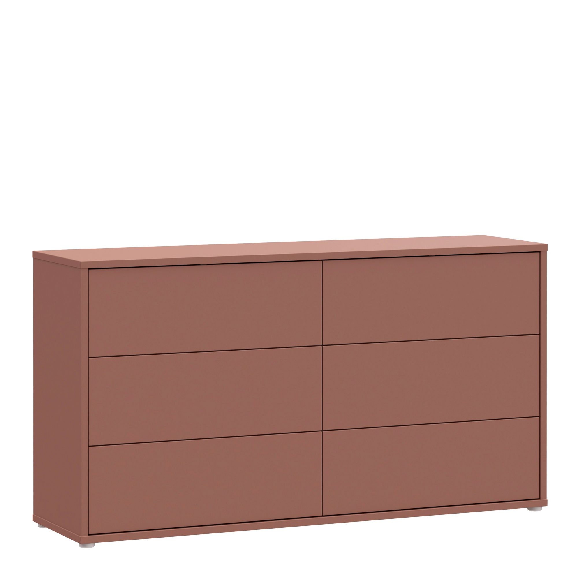 AVELINE Brown Chest of Drawers - Extra Large-sized, Double, 6 Drawers