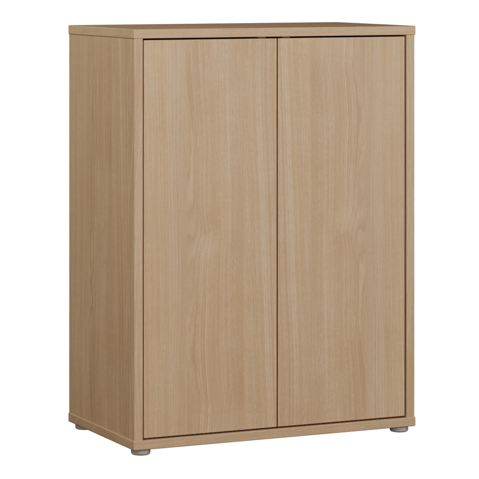 AVELINE Tall 2 Door Sideboard with Push to Open Doors - Elegancia Oak