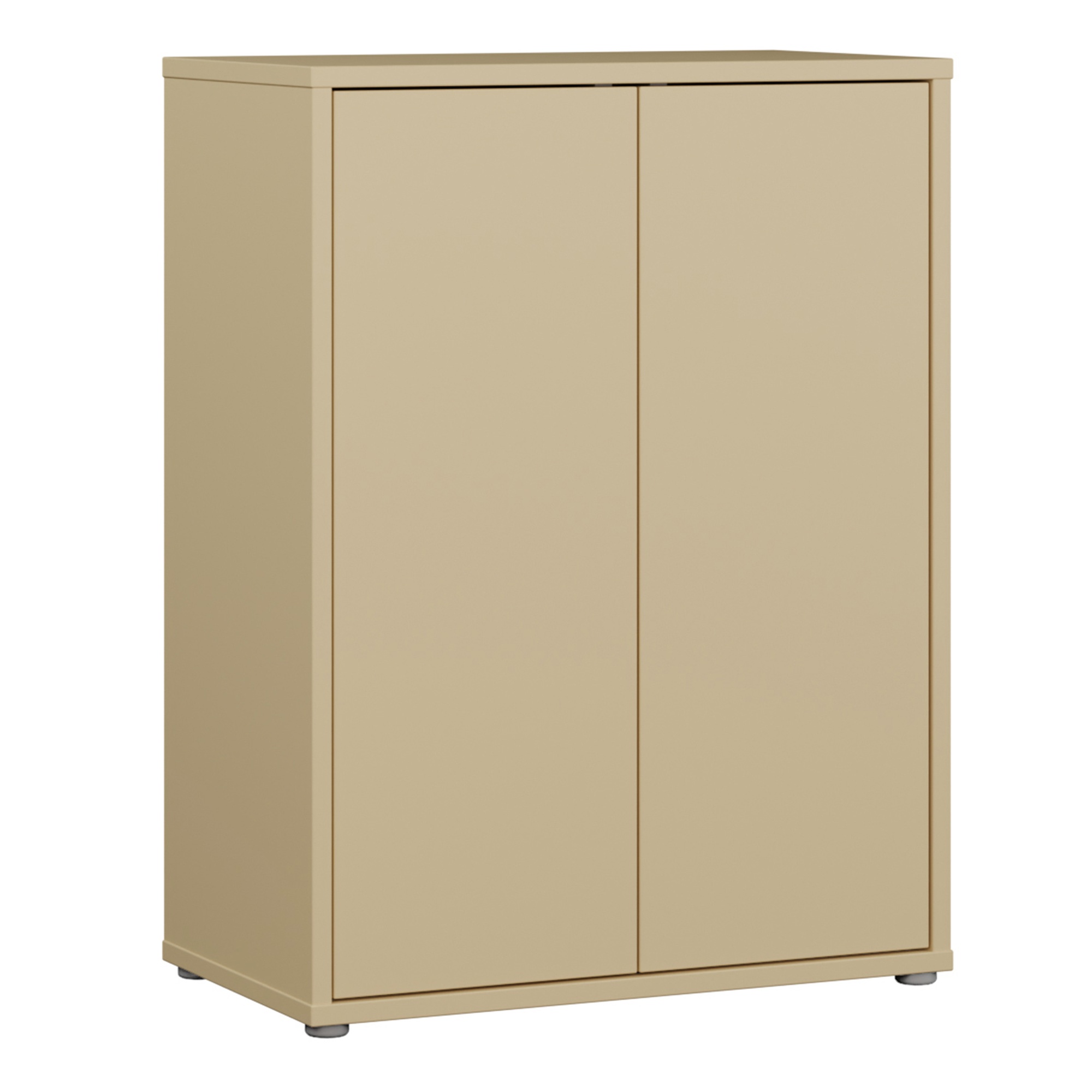 AVELINE Tall 2 Door Sideboard with Push to Open Doors - Butter Yellow