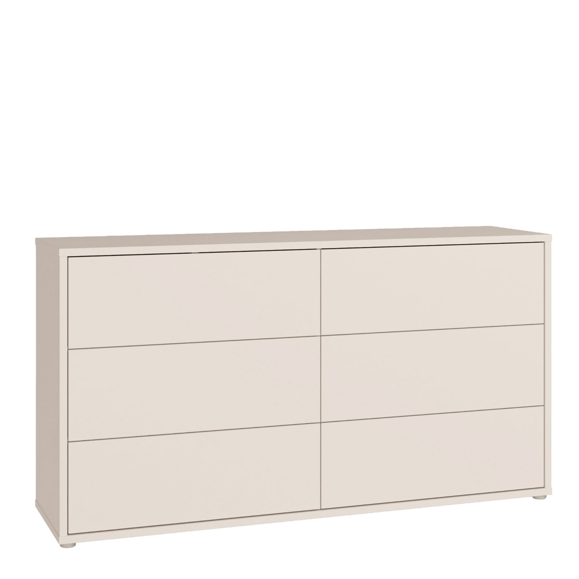 AVELINE Cream Chest of Drawers - Extra Large-sized, Double, 6 Drawers
