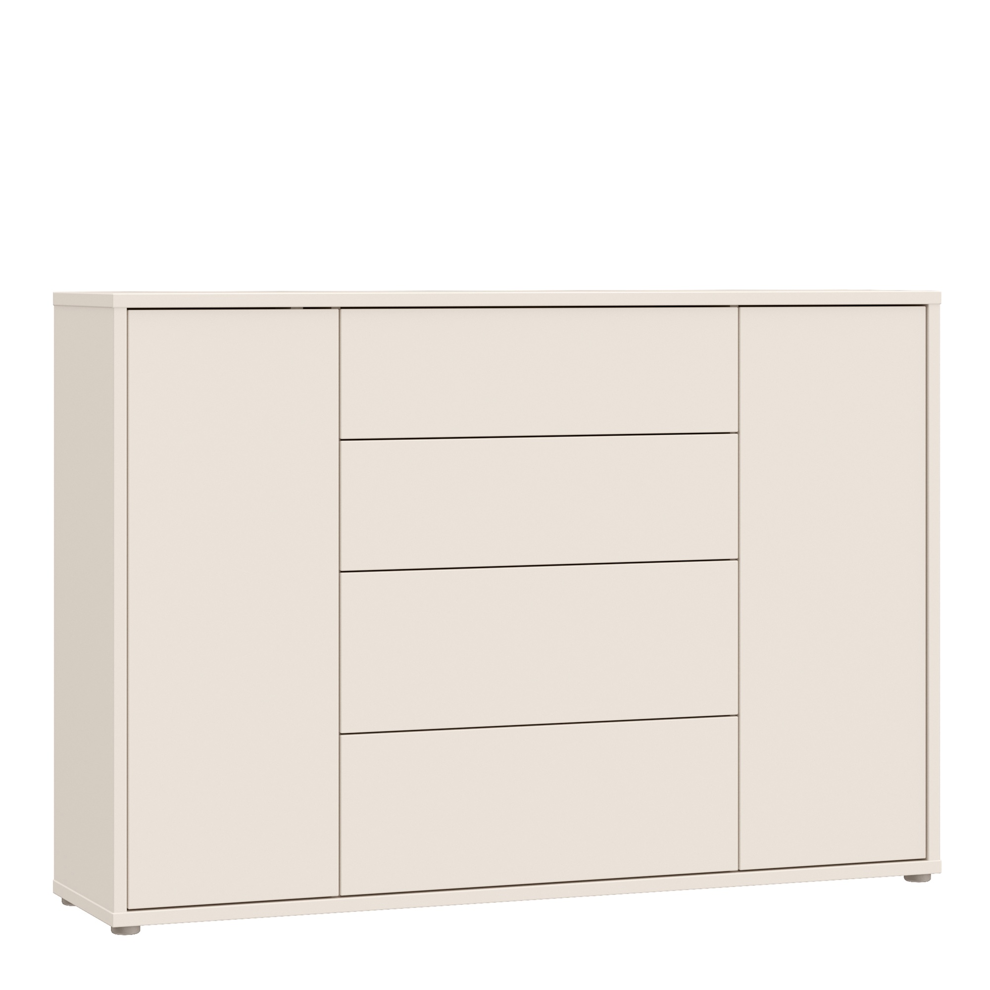 AVELINE Wide Sideboard with 4 Drawers and 2 Doors Push to Open - Sand