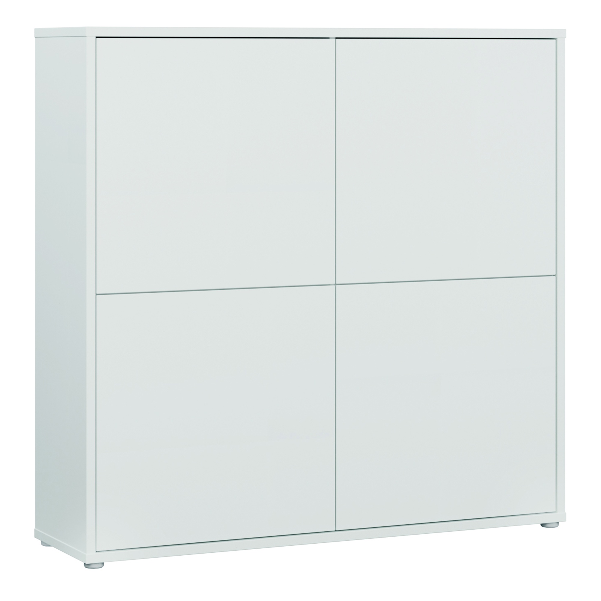AVELINE 4 Door Large Sideboard Storage Cabinet with Push to Open Doors - Light Grey