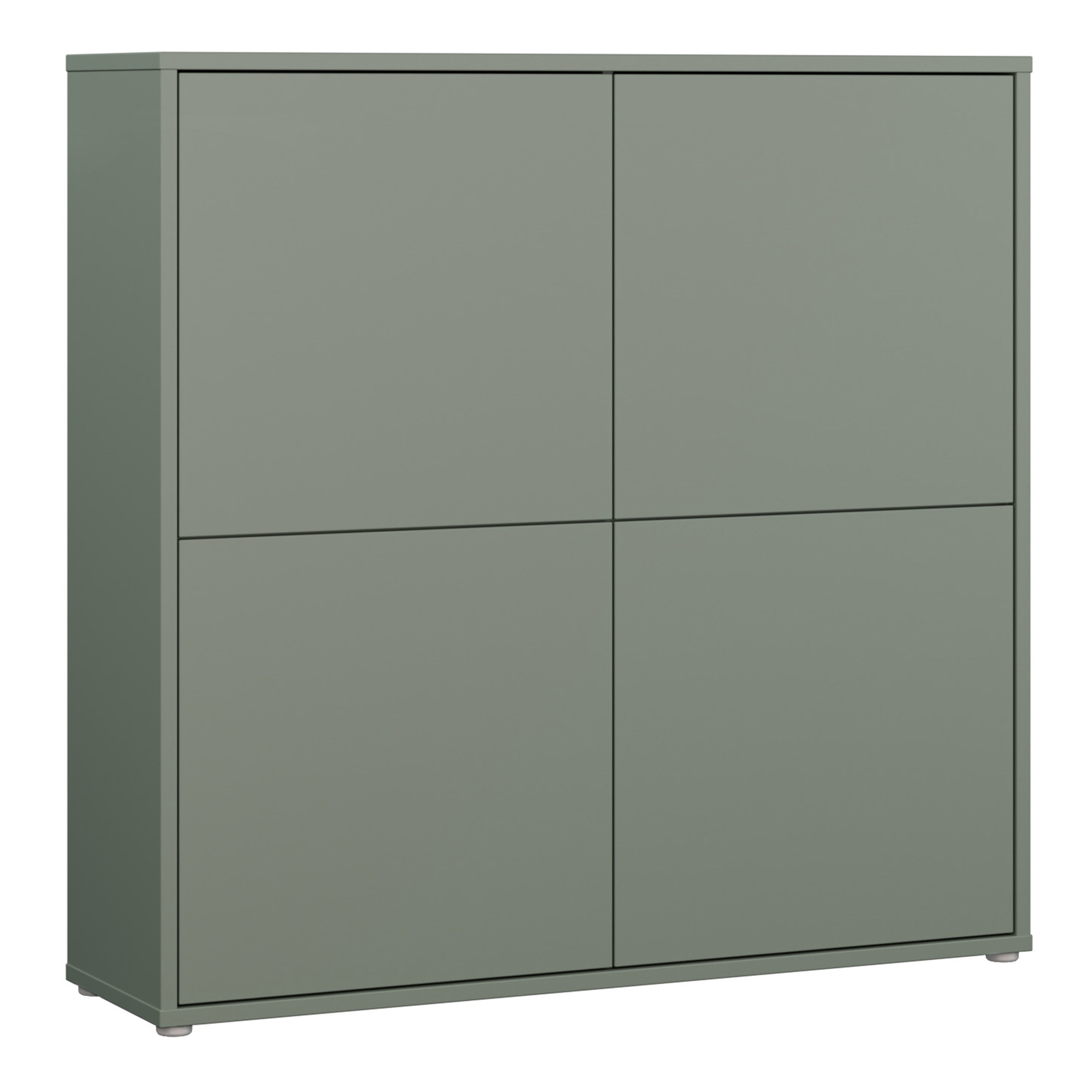 AVELINE 4 Door Large Sideboard Storage Cabinet with Push to Open Doors - Sage Green
