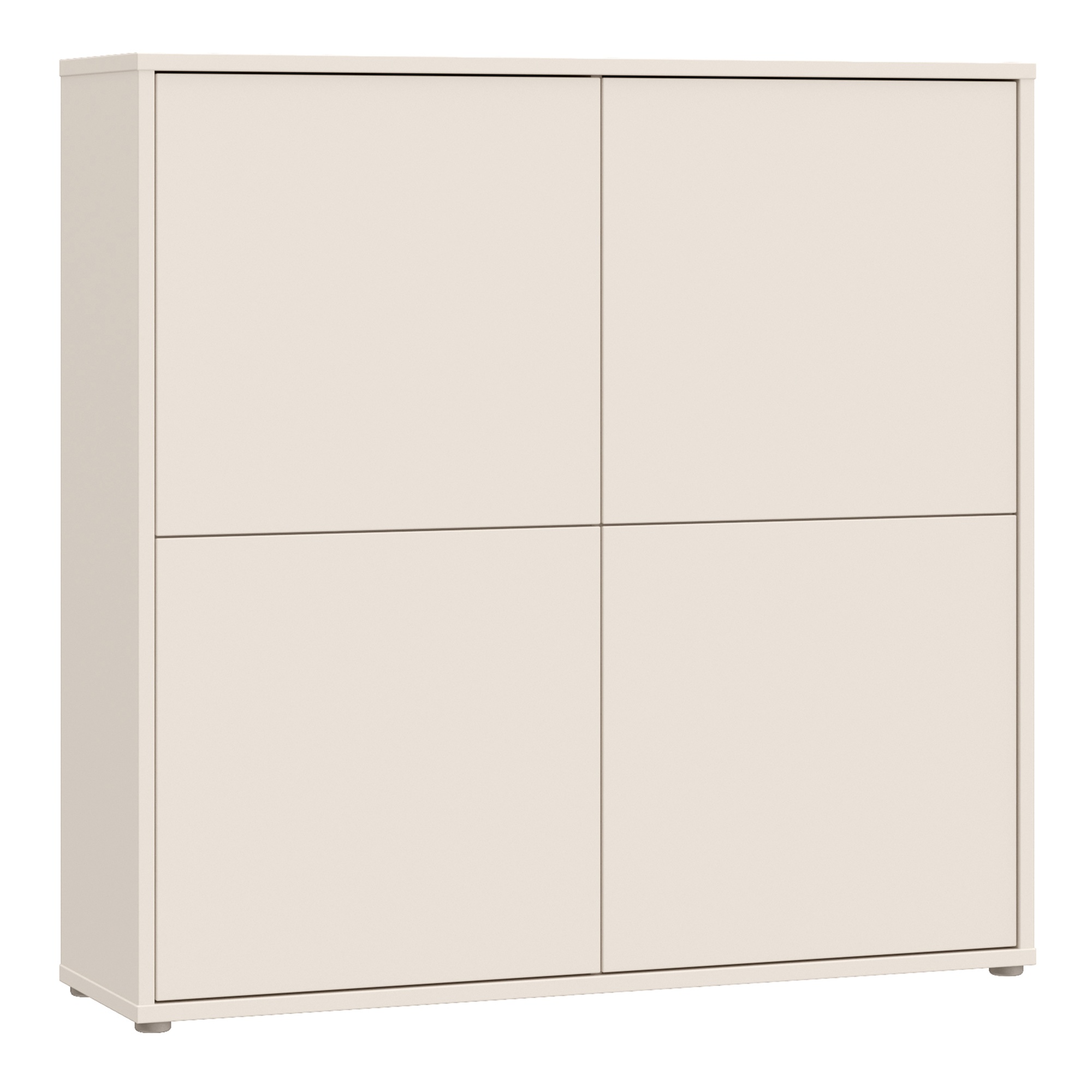 AVELINE 4 Door Large Sideboard Storage Cabinet with Push to Open Doors - Sand