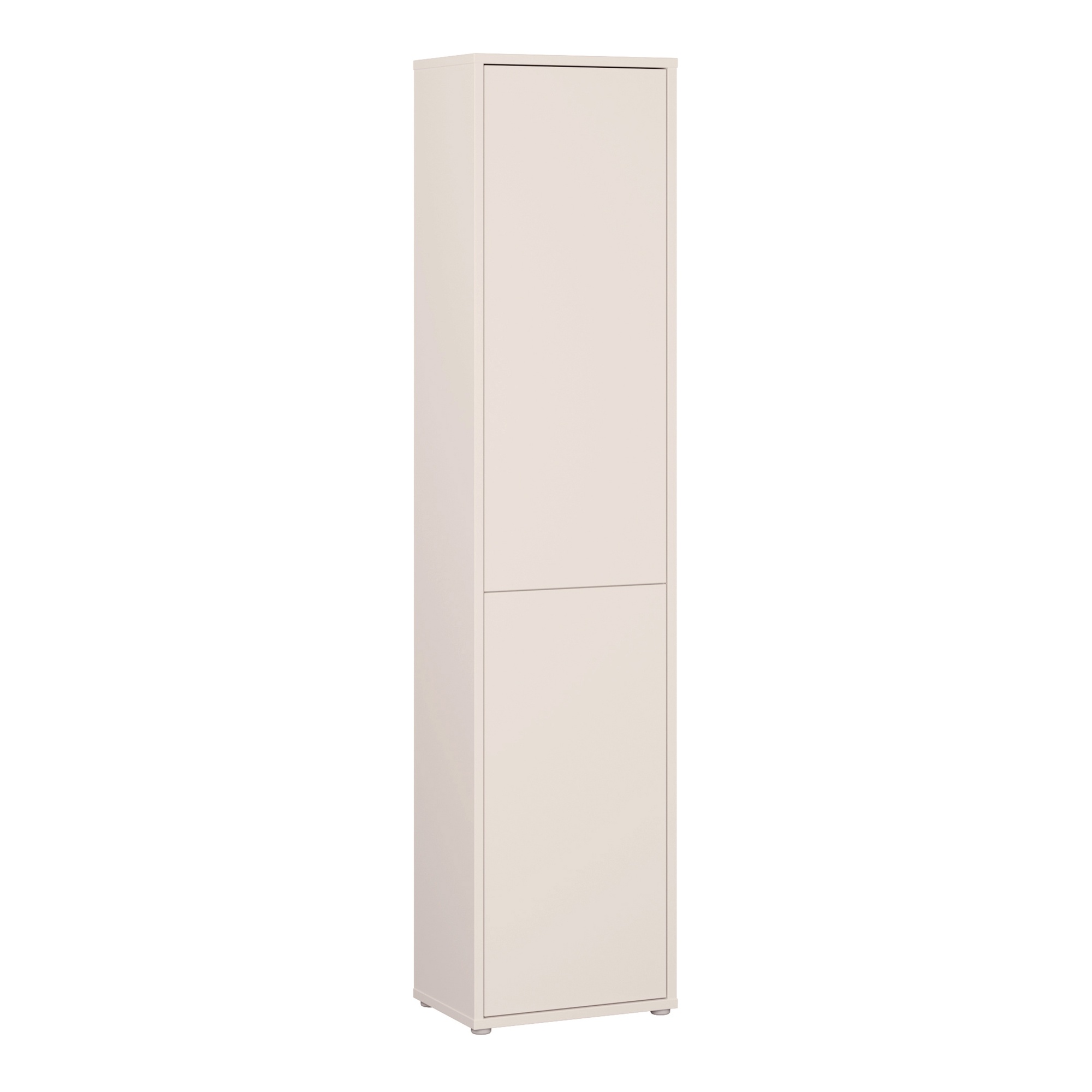 AVELINE Narrow Tall Display Cabinet Cupboard with 2 Push to Open Doors - Sand