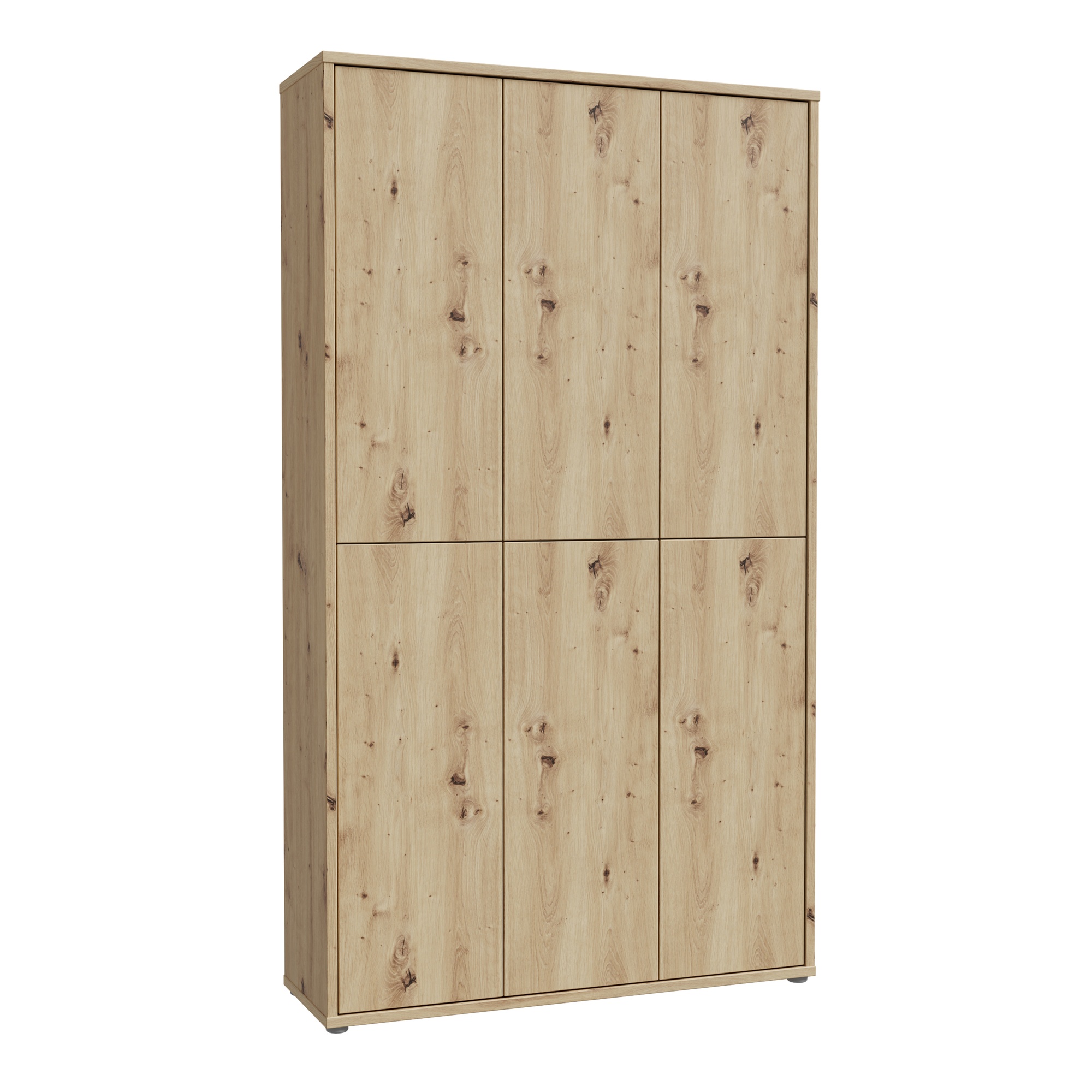 AVELINE Storage Cabinet with 6 Push to Open Doors - Artisan Oak