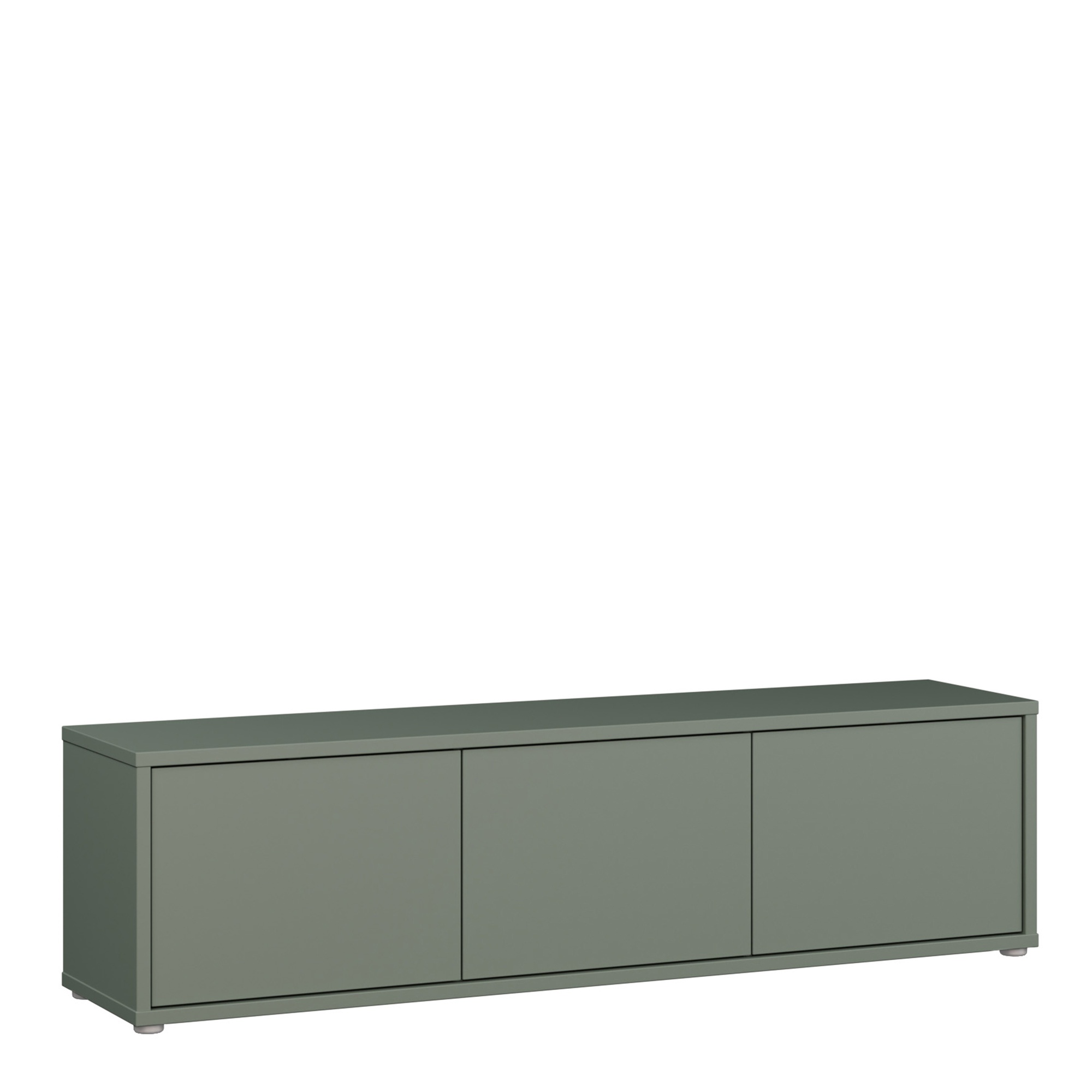 AVELINE Wide TV Unit Cabinet with 3 Push to Open Doors - Sage Green