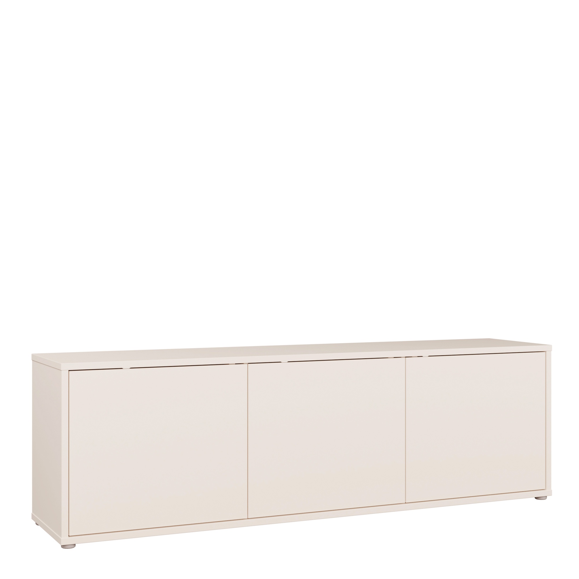 AVELINE Large TV Cabinet with 3 Push to Open Doors - Sand