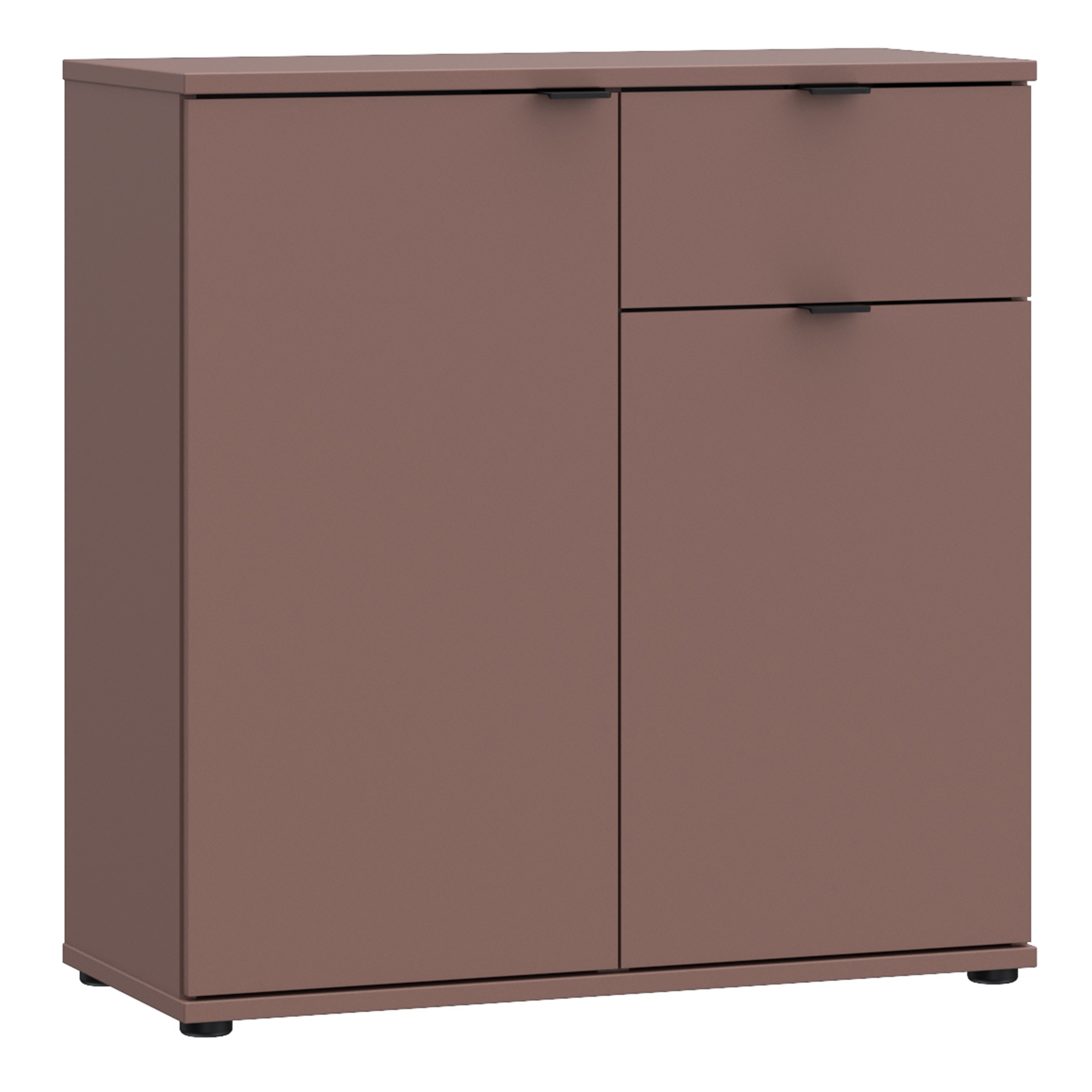HELION 2 Door Sideboard Cupboard with Drawer - Terracotta