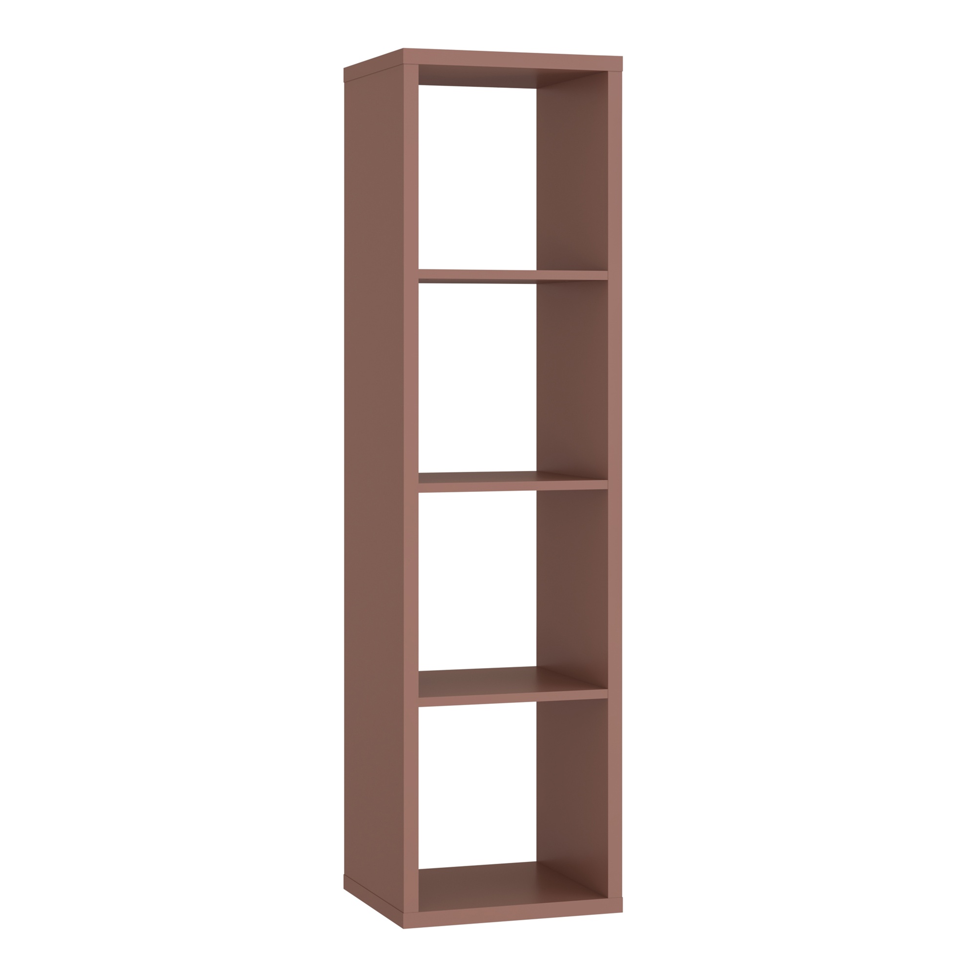 LORYTH 3 Shelves Bookcase Storage Unit - Terracotta