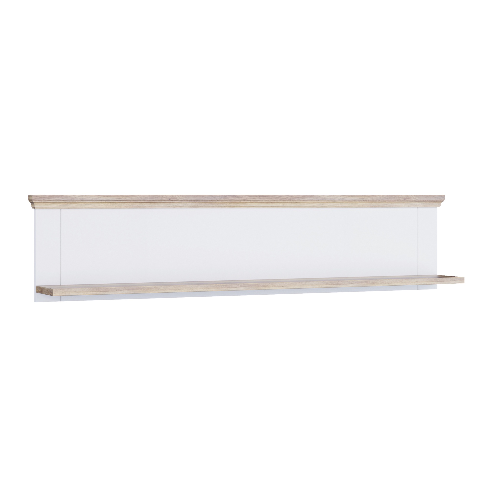 ELMRIDGE Wall Shelf - White with Riva Oak
