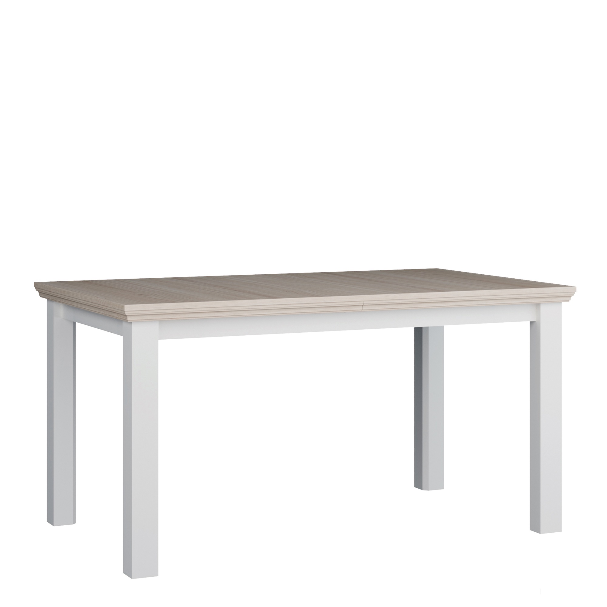 ELMRIDGE Rectangular Dining Table - White with Riva Oak
