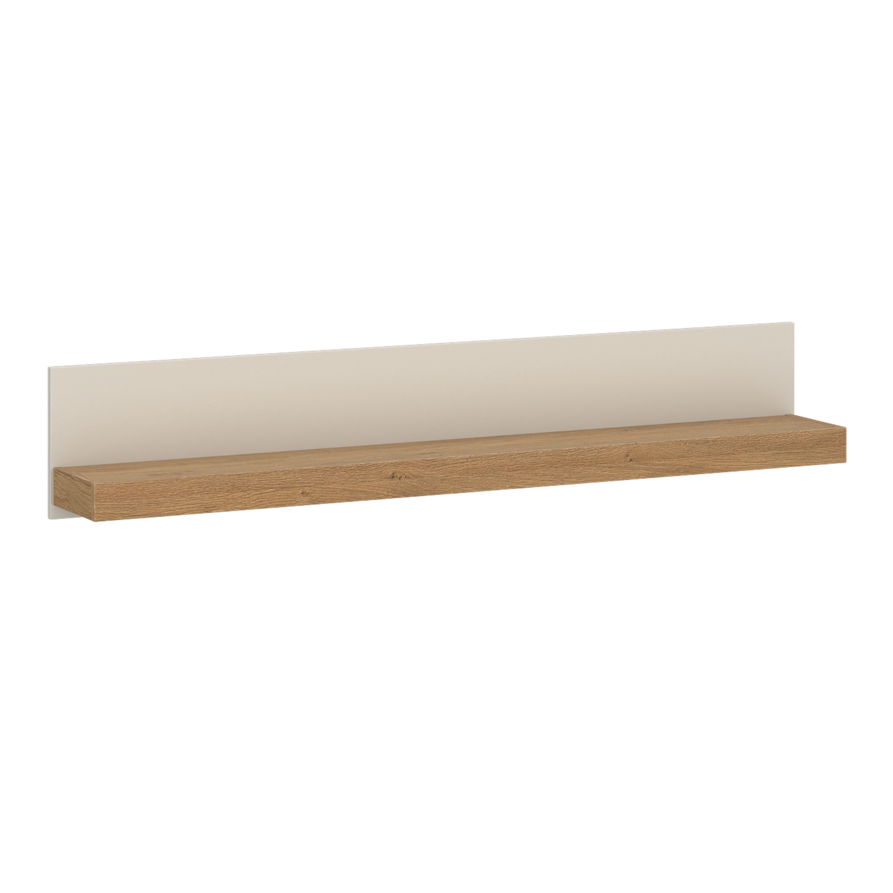 NAXTON Wall Shelf 154cm - Cashmere with Stone Oak