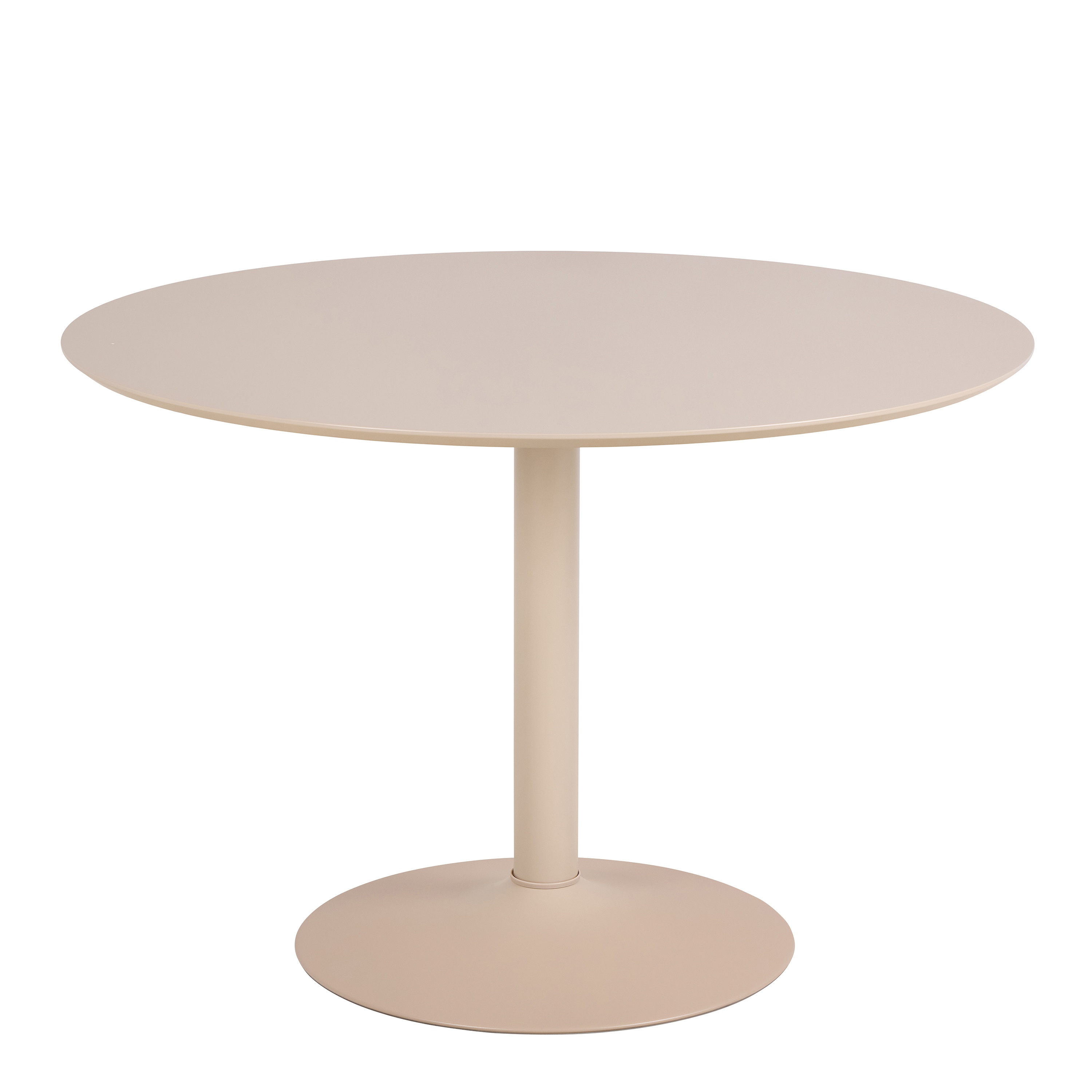 HARVINE Round Dining Table Set with 4 Owen Dining Chairs - Beige