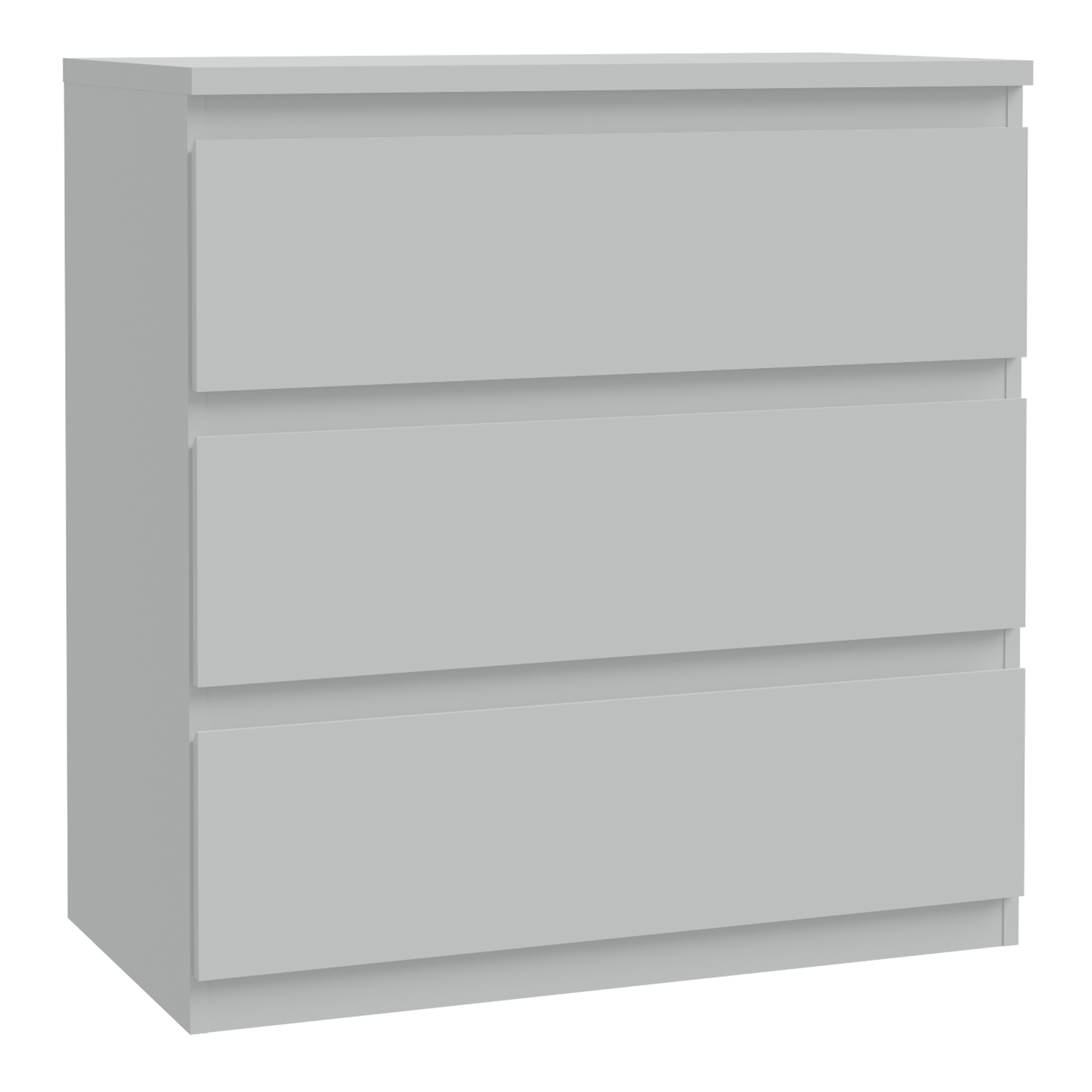 EDMONT Grey Chest of Drawers - Medium-sized, 3 Drawers