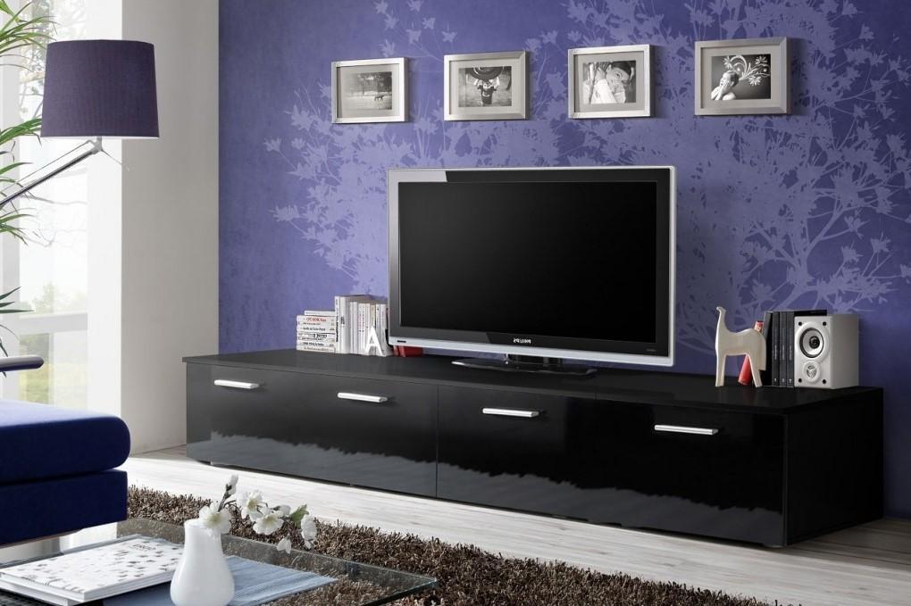 Duos TV Cabinet in Black Gloss