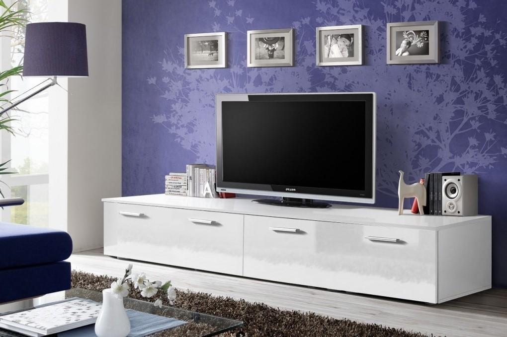 Duos TV Cabinet in White Gloss