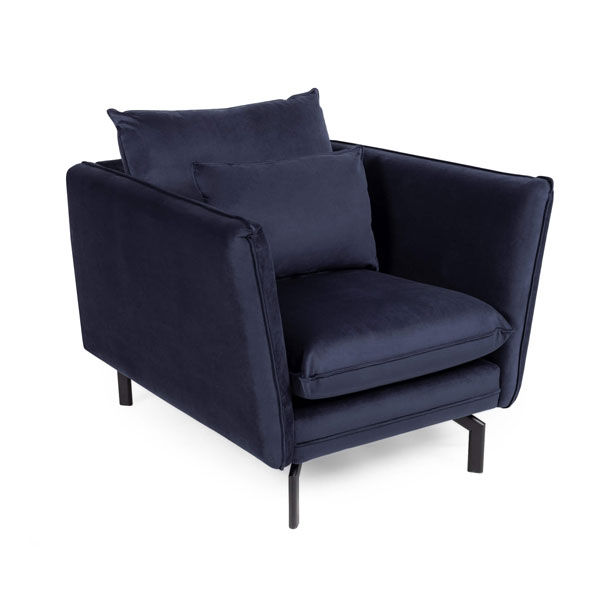Montclair 1 Seater Fabric Sofa - Navy