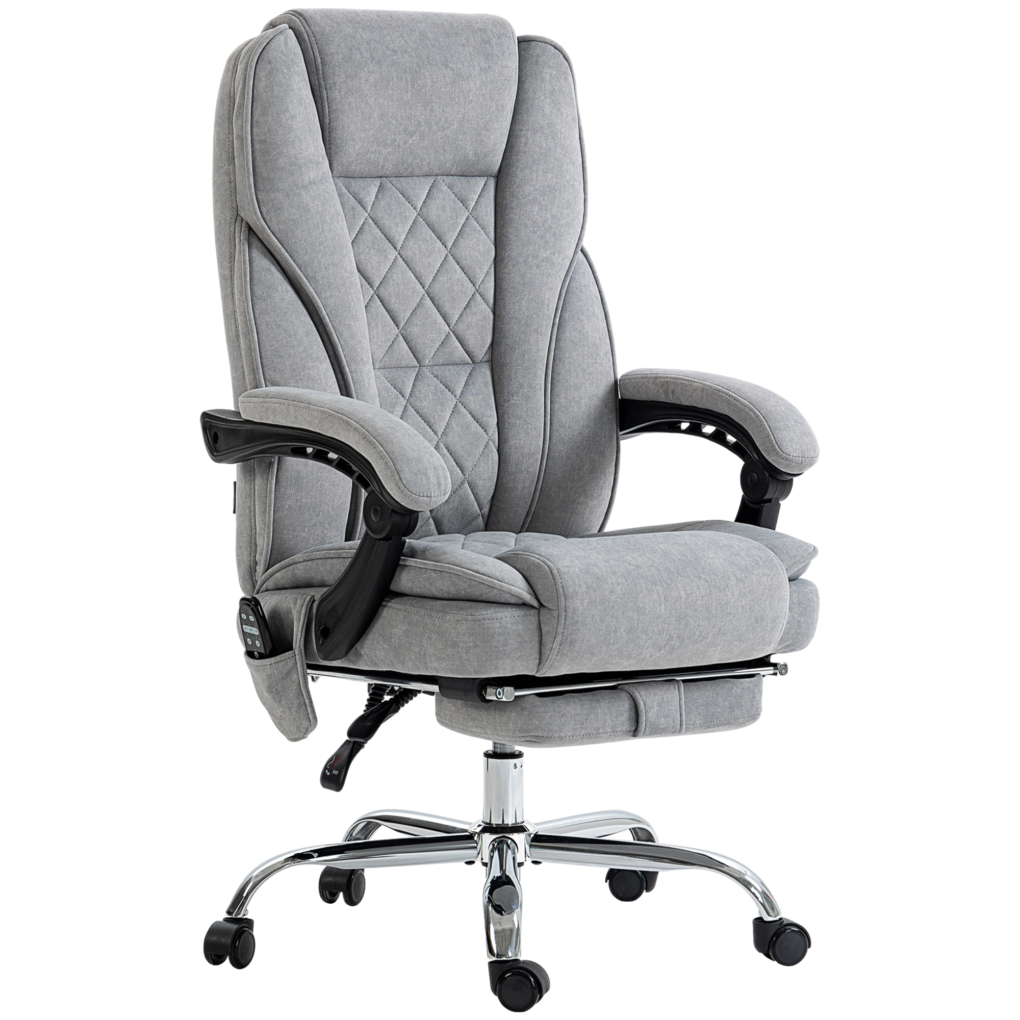 VONSETTA Massage Office Chair Heated Reclining Computer Chair Grey