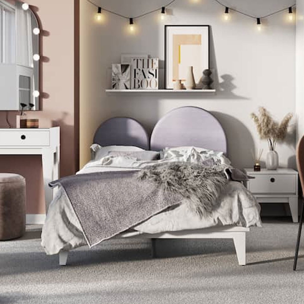 Palazzo Small Double Bed Frame - White