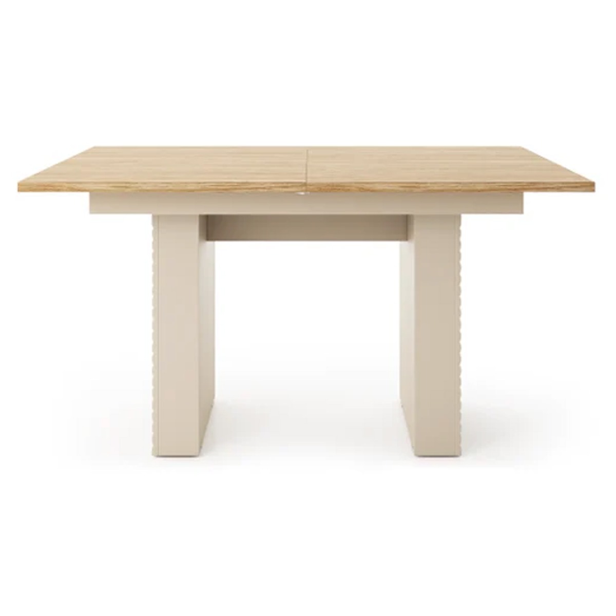 FINA Extending Dining Table 140cm - Oak and Beige