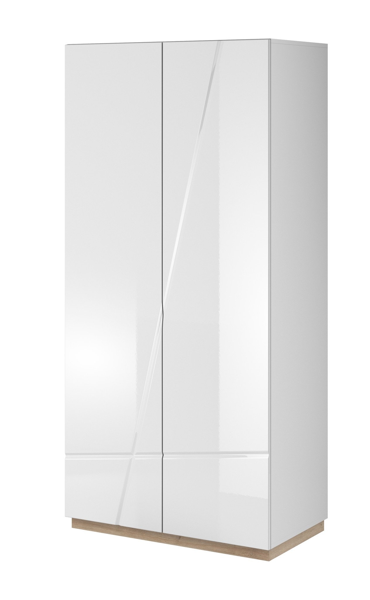 FANTOM 2 Door Wardrobe White - 90cm