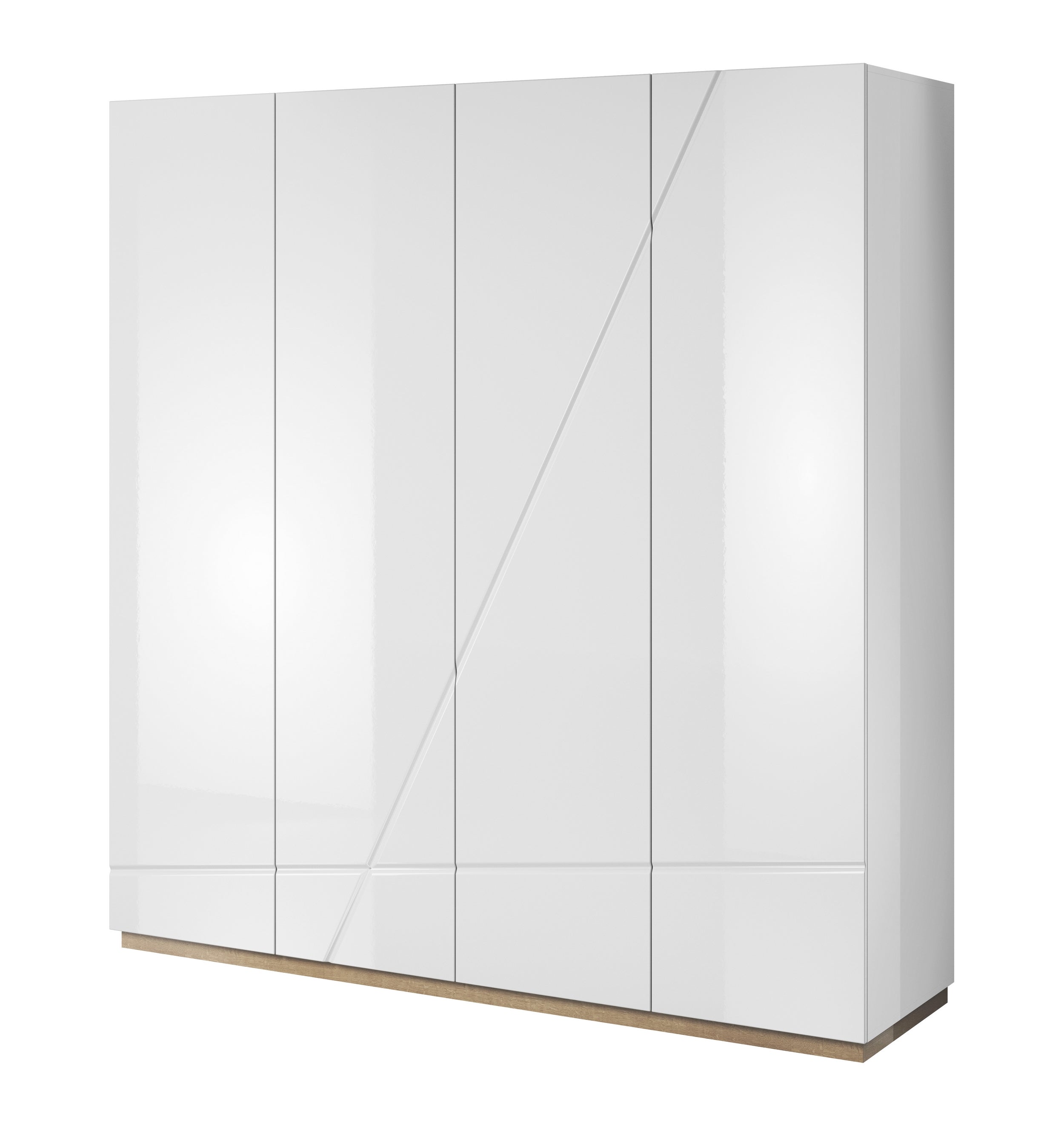 FORD 4 Door Wardrobe White - 200cm