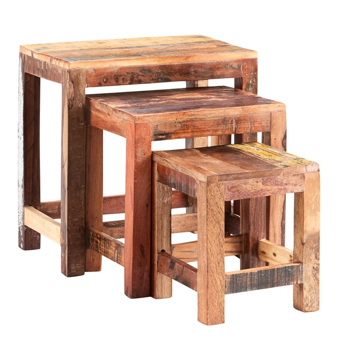 Louise Solid Wood Nest Of 3 Tables