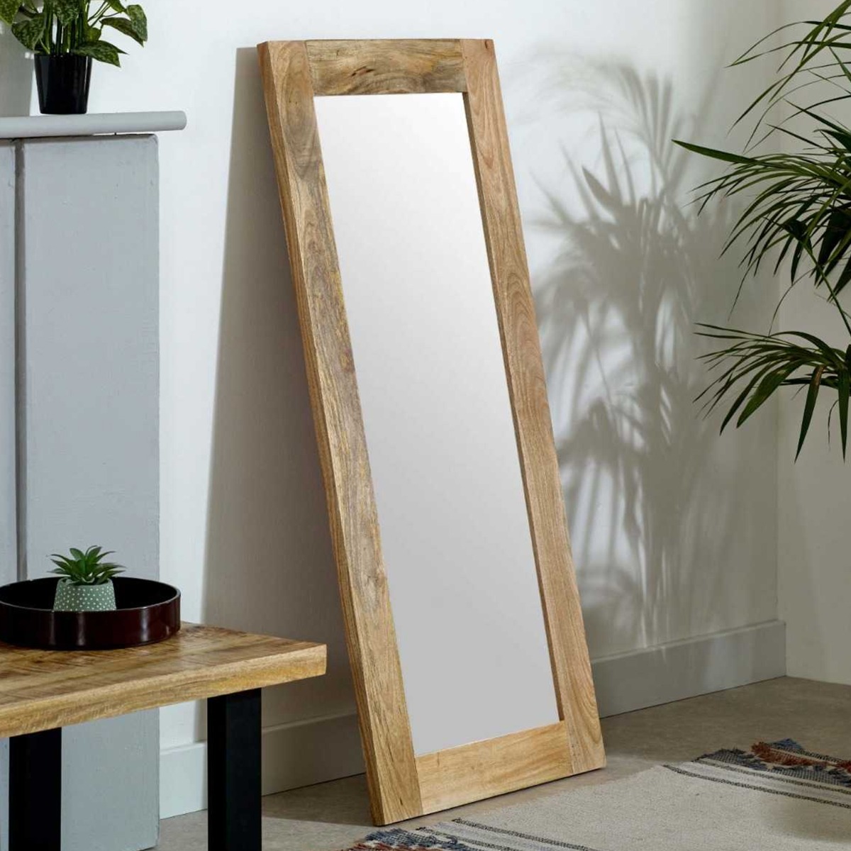 Powell Solid Wood Frame Mirror Extra Longs - Natural Wood