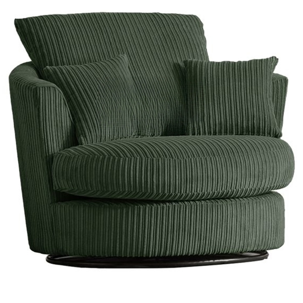 OXFORD Jumbo Cord Swivel Chair - Green