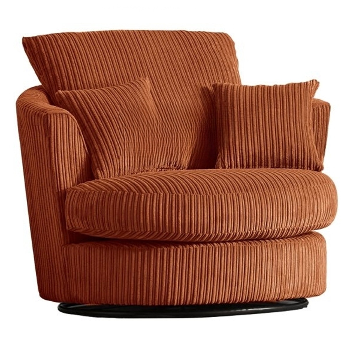 OXFORD Jumbo Cord Swivel Chair - Orange