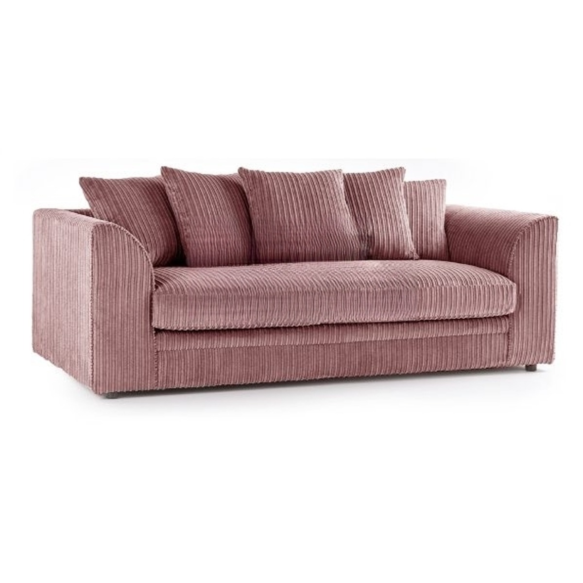 OXFORD Jumbo Cord 3 Seater Scatterback Sofa - Pink