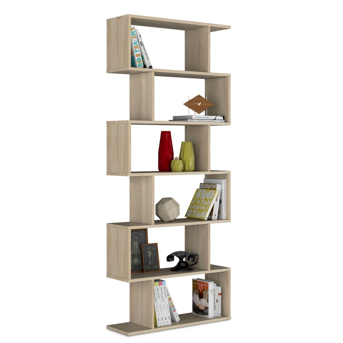 Webber Modern Tall Bookcase - Oak Effect