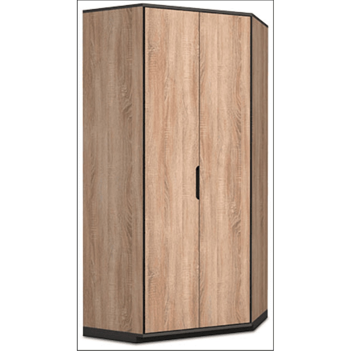 ZAGREB 2 Door Corner Wardrobe Oak - 95cm