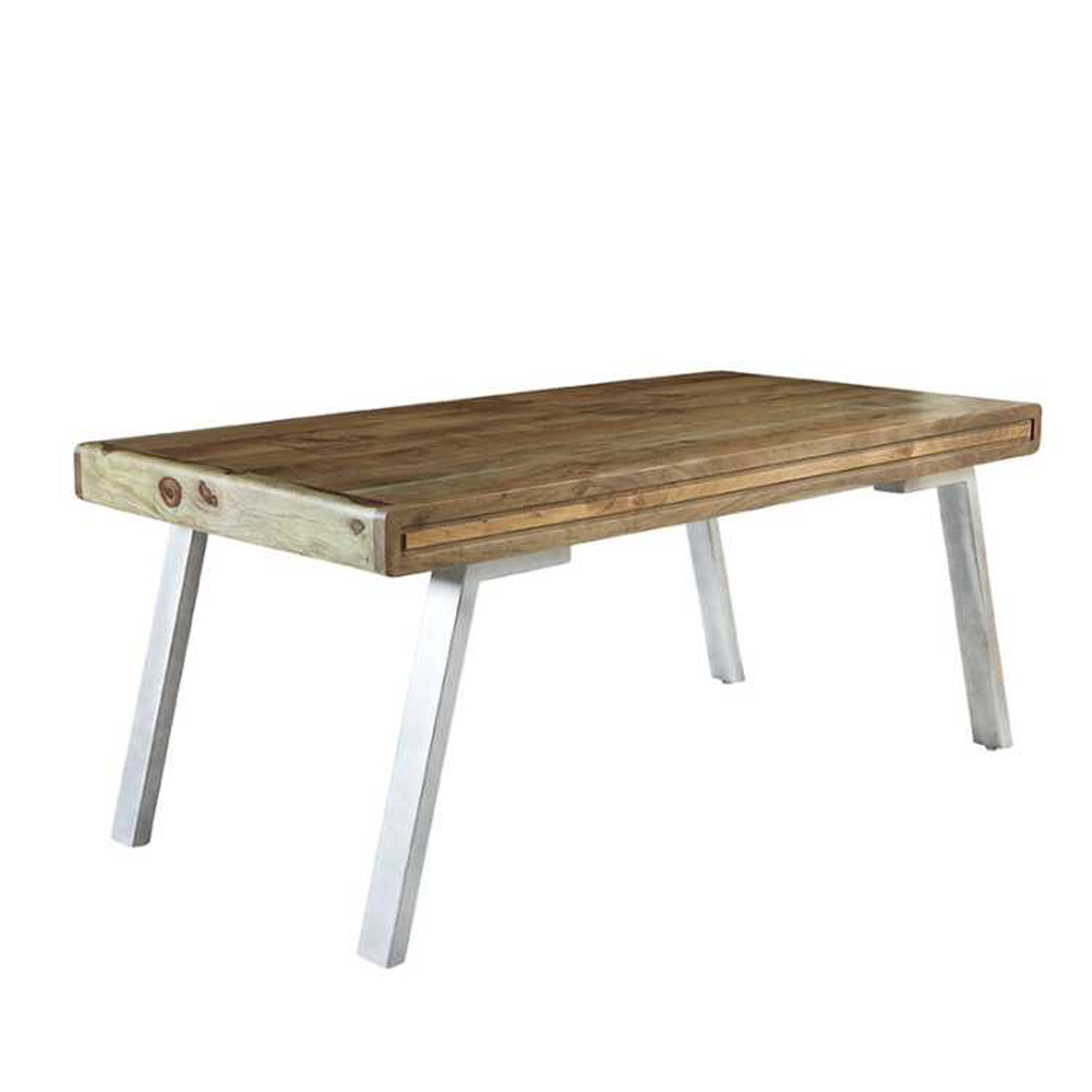 Fiona Metal Legs Unique Retro Style Wooden Medium Dining Table