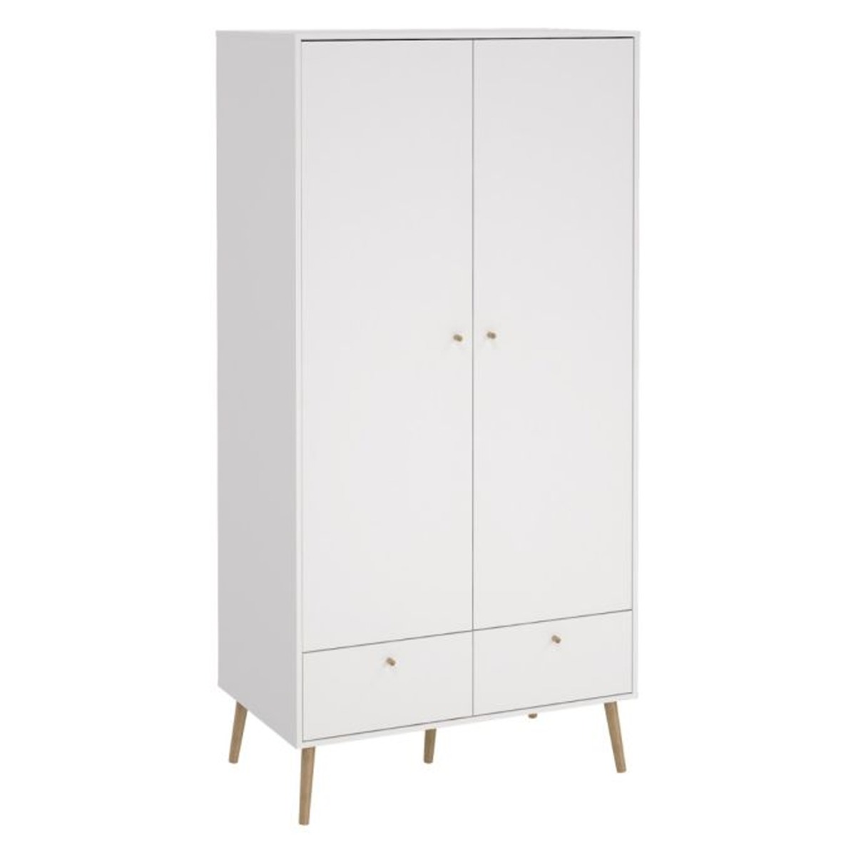 COBALT 2 Door Wardrobe White - 98.7cm