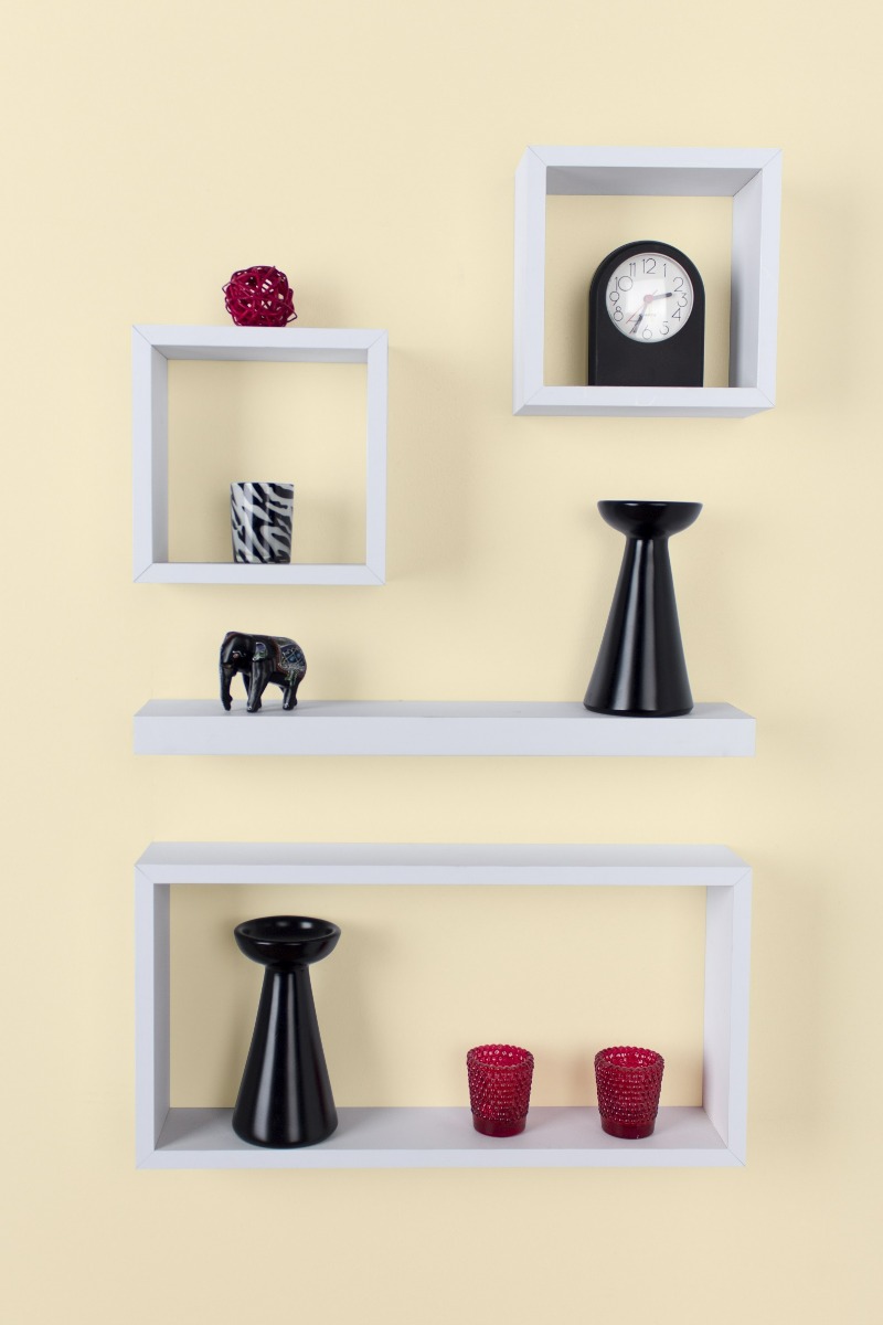 Hudson 4PC Floating Display Shelf Kit - Matt White