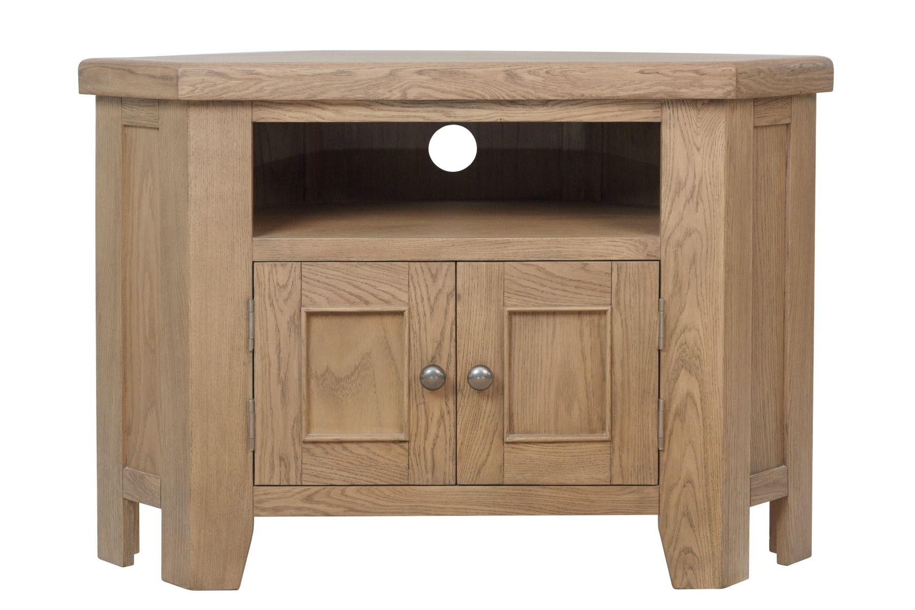 Norfolk Corner Tav Unit - Smoke Oak