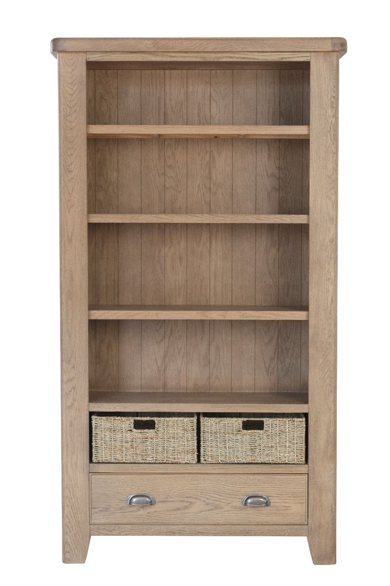 Norfolk Large Bookcase - Smoke Oak